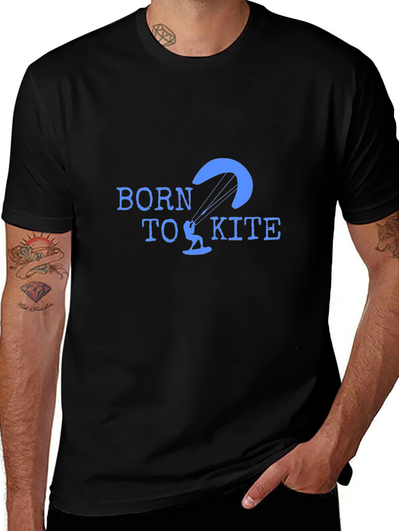 Born to Kite Black T-Shirt