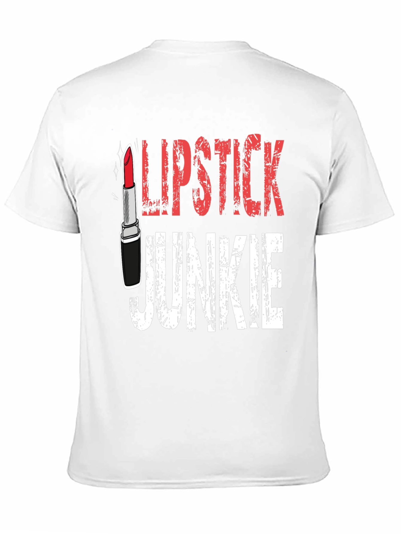 Lipstick Junkie Graphic Tee - Black Cotton T-Shirt