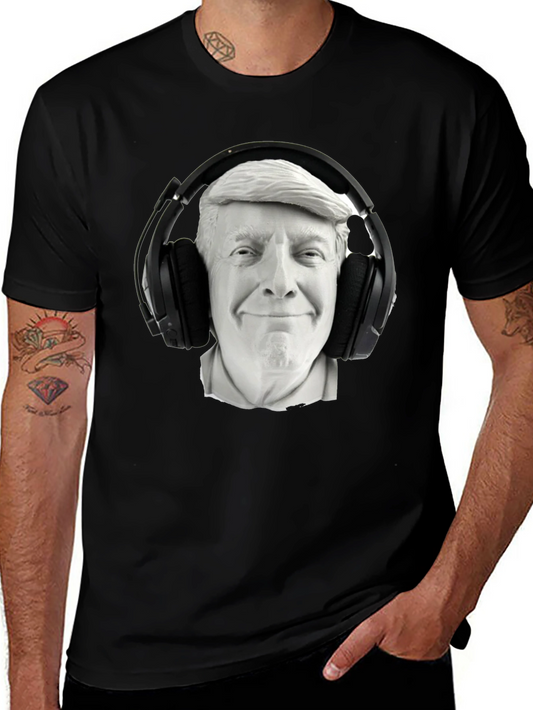 Trump DJ Graphic Tee - Black Cotton Blend
