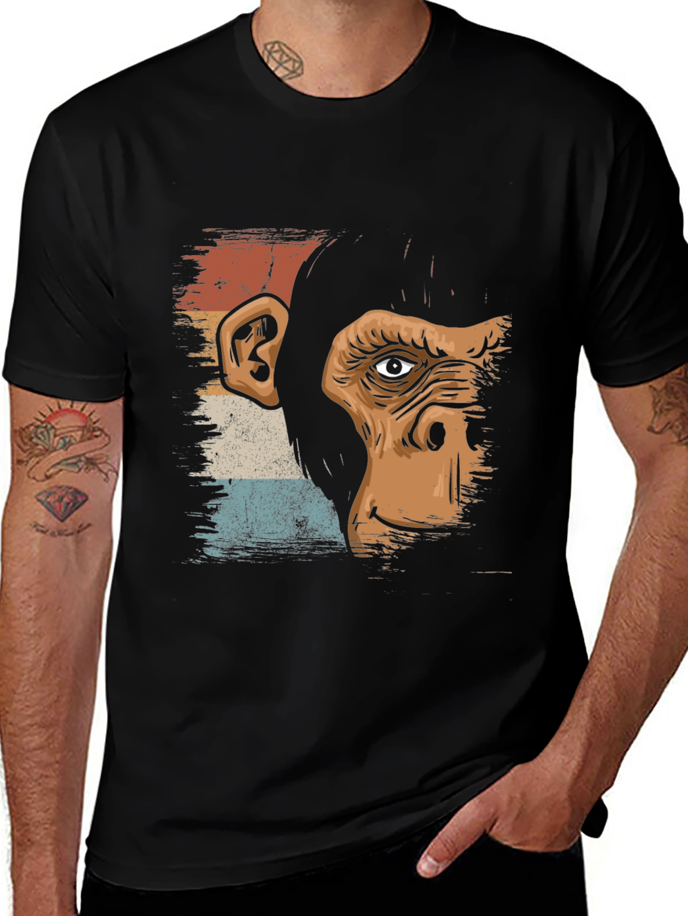Retro Monkey Graphic T-Shirt - Unisex Cotton Tee