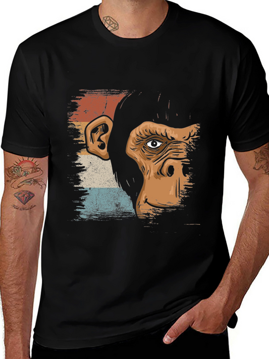Retro Monkey Graphic T-Shirt - Unisex Cotton Tee