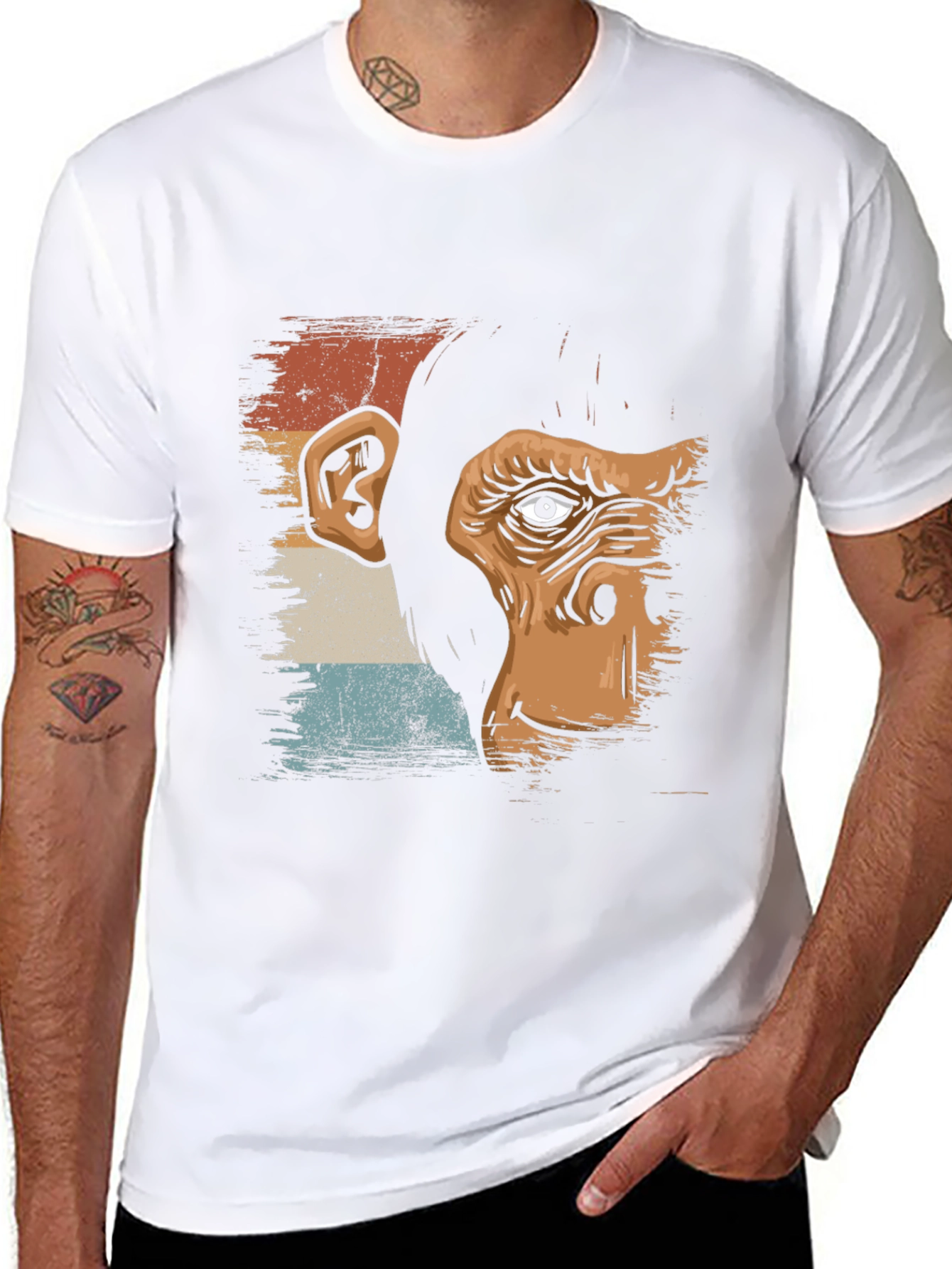 Retro Monkey Graphic T-Shirt - Unisex Cotton Tee