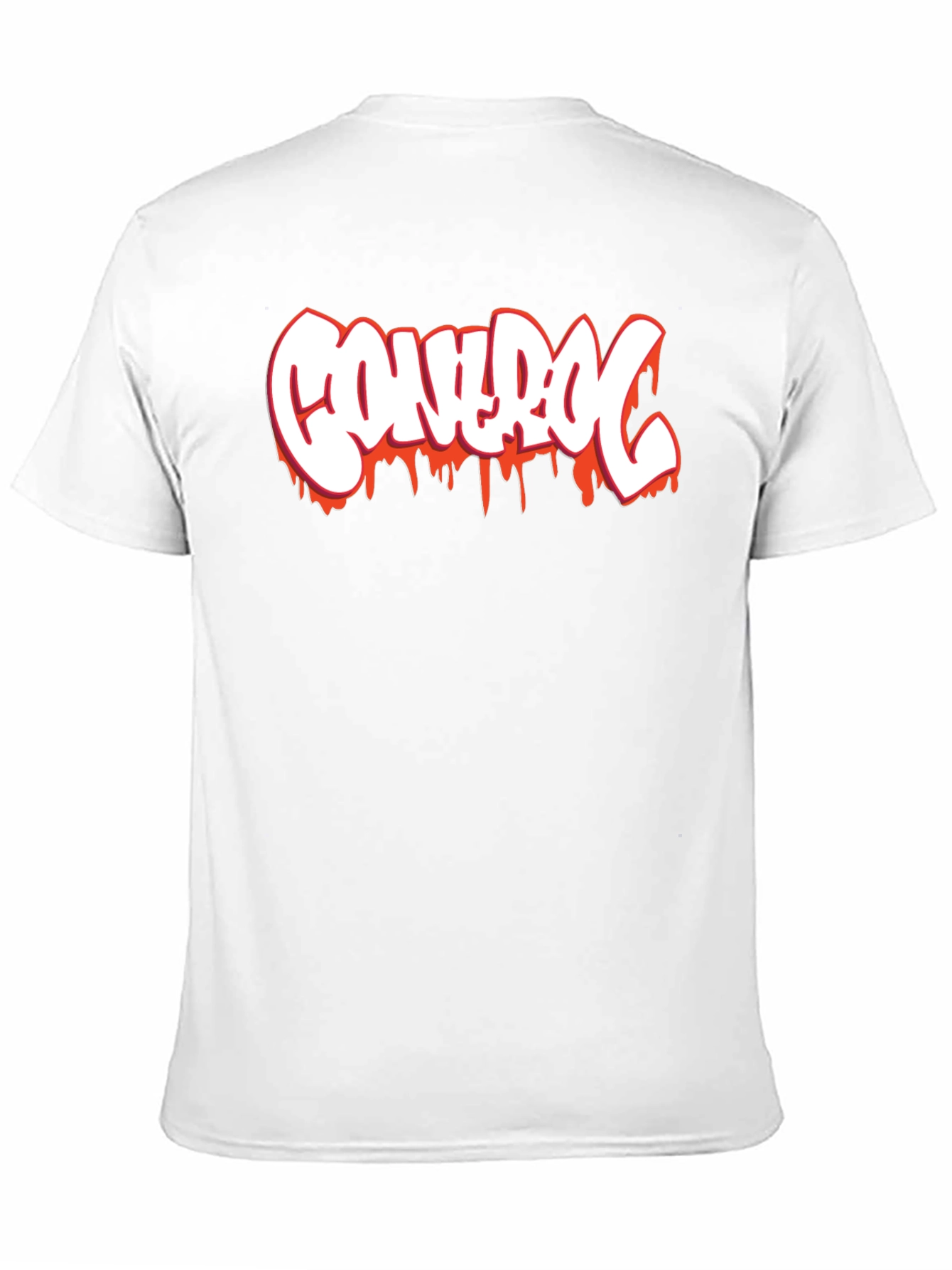 Control Graphic Print Black T-Shirt