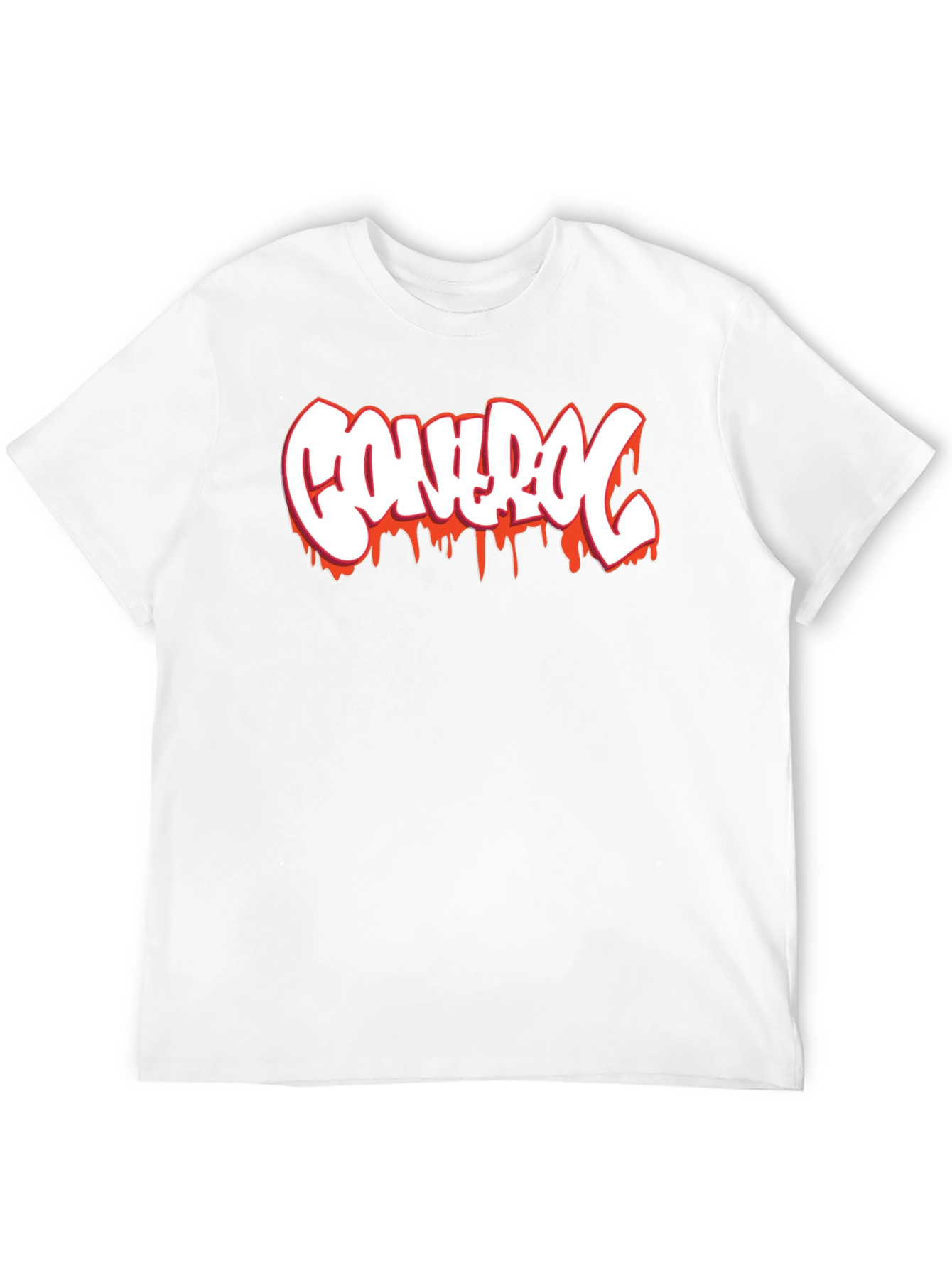 Control Graphic Print Black T-Shirt