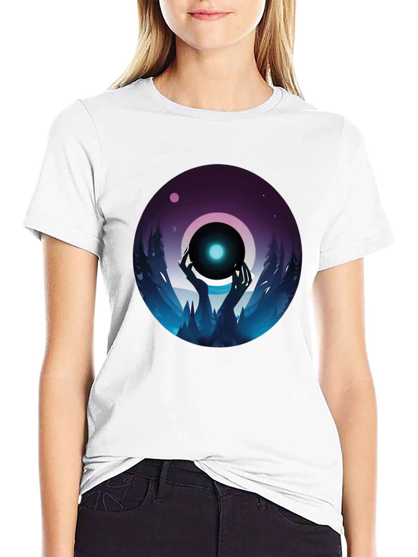 Mystic Orb Graphic Black T-Shirt