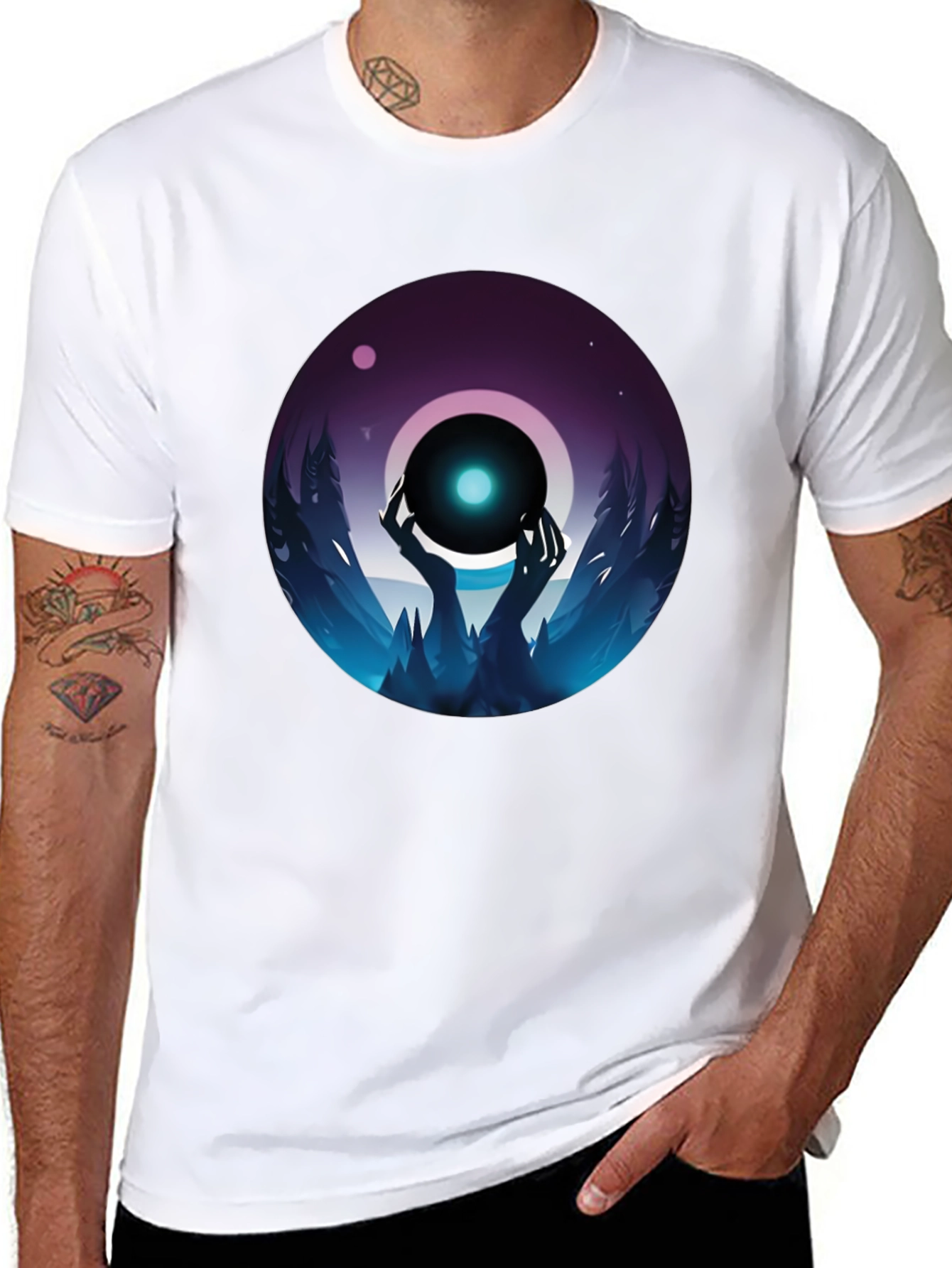 Mystic Orb Graphic Black T-Shirt