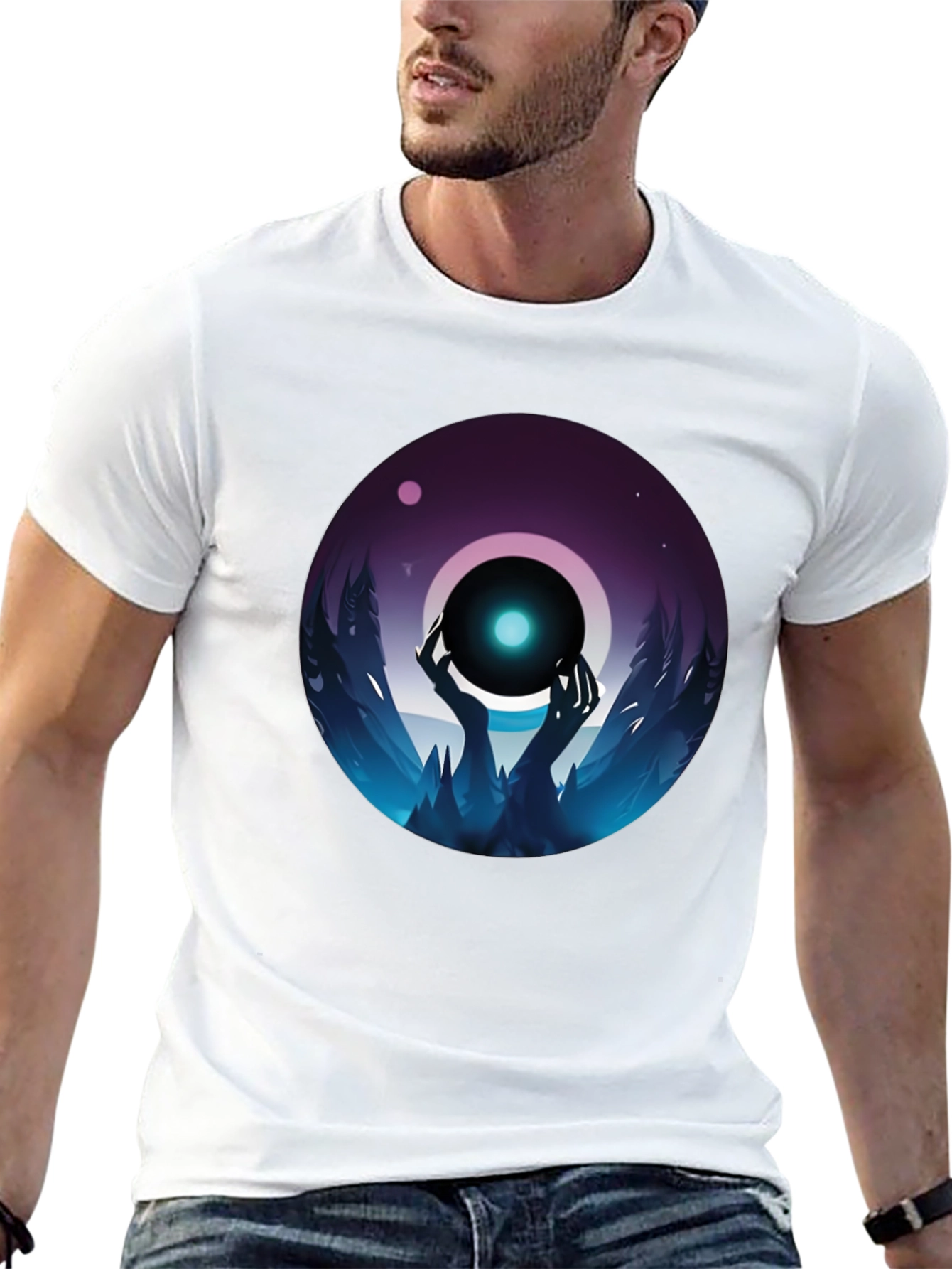 Mystic Orb Graphic Black T-Shirt