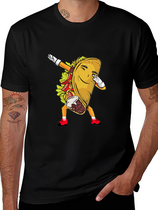 Taco Dabbing Graphic Tee - Fun Food Shirt