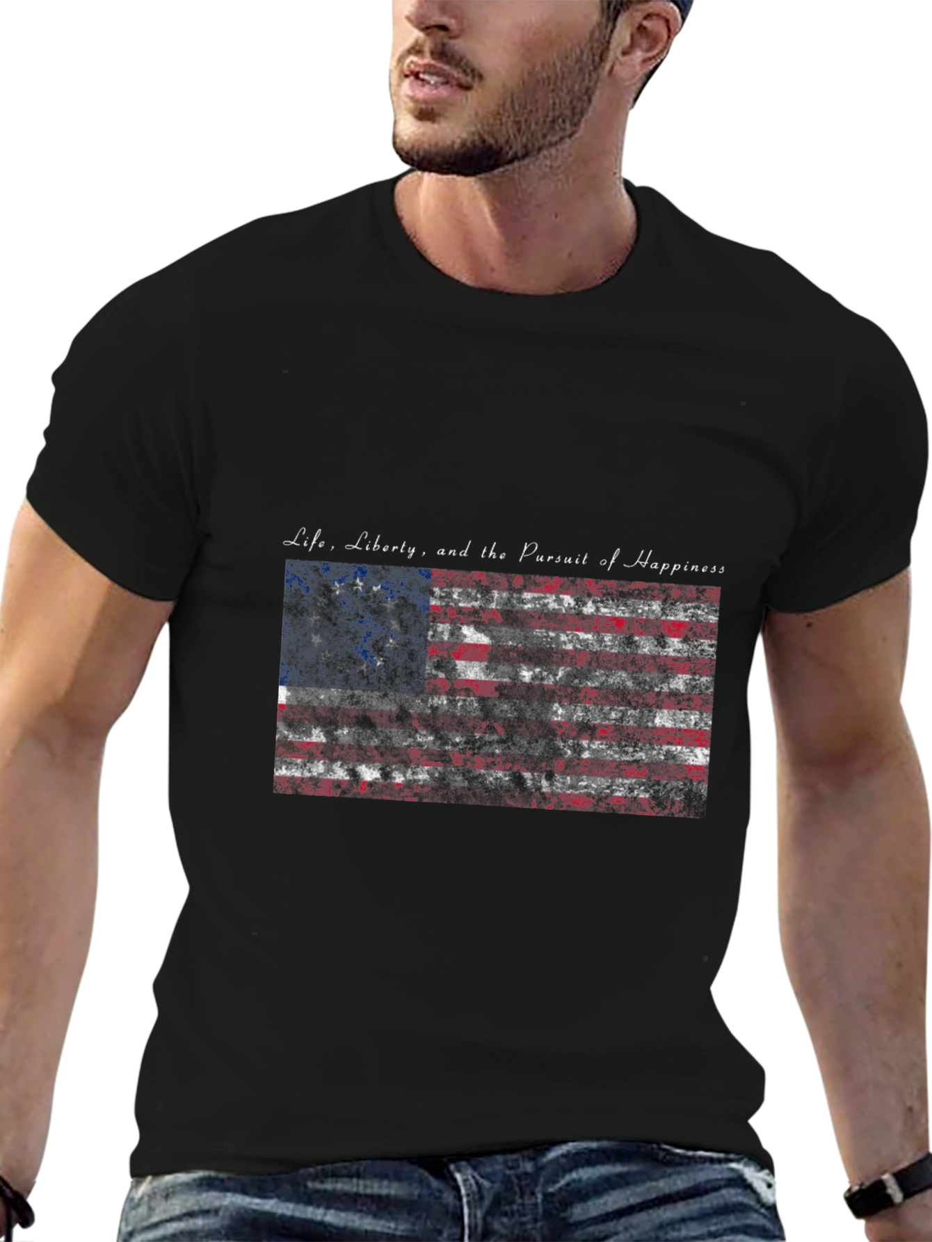 Patriotic USA Flag Life Liberty T-Shirt