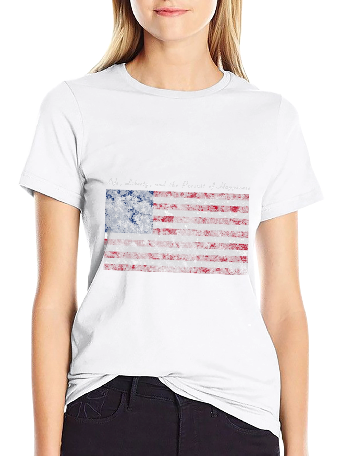 Patriotic USA Flag Life Liberty T-Shirt