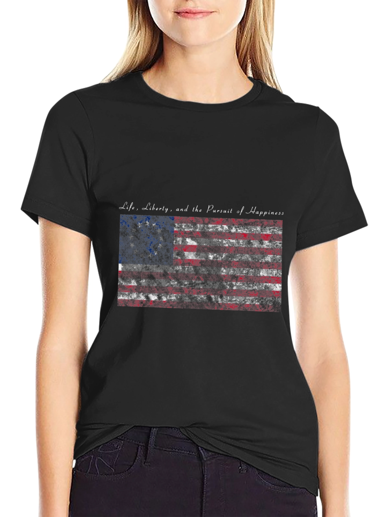 Patriotic USA Flag Life Liberty T-Shirt