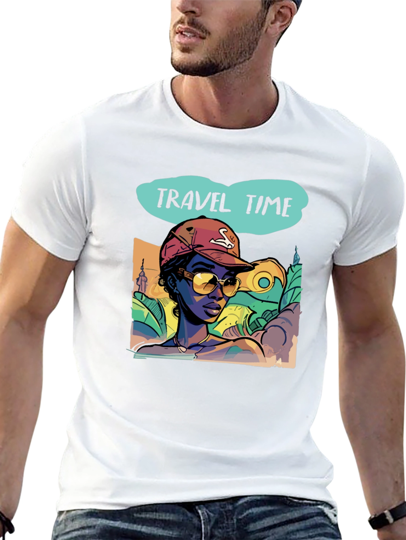 Travel Time Graphic Tee - Stylish Vacation Vibes T-Shirt