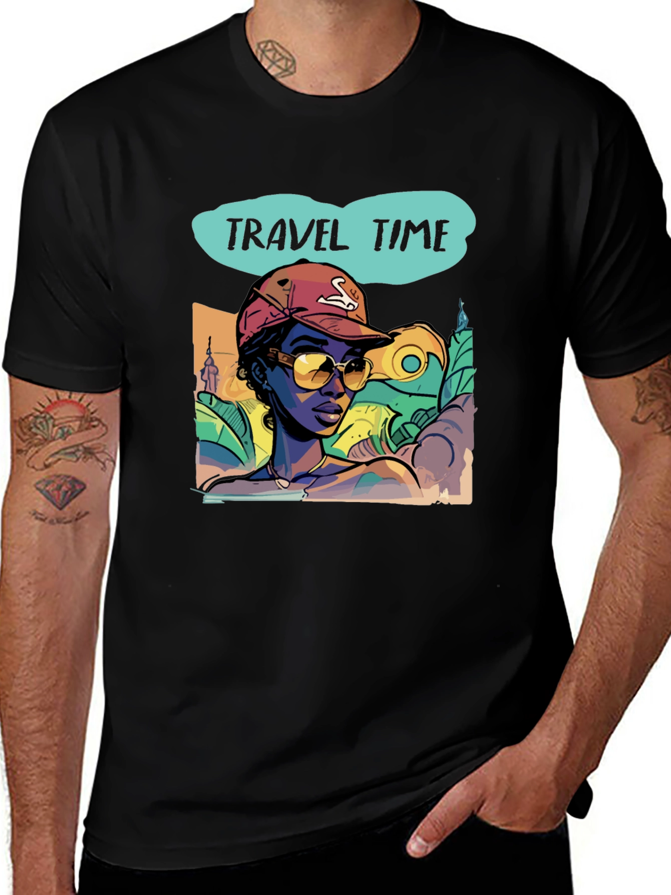 Travel Time Graphic Tee - Stylish Vacation Vibes T-Shirt