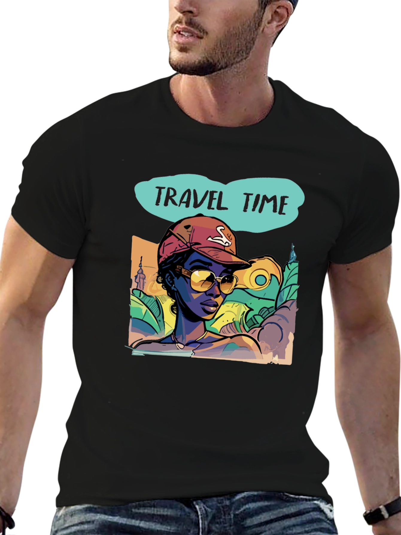 Travel Time Graphic Tee - Stylish Vacation Vibes T-Shirt