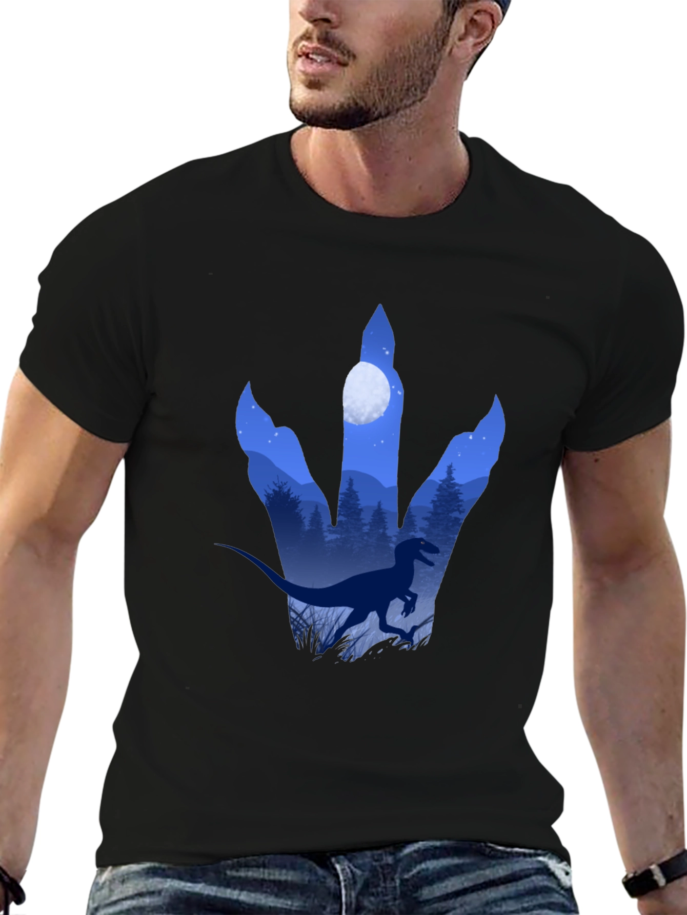 Dinosaur Footprint Graphic T-Shirt