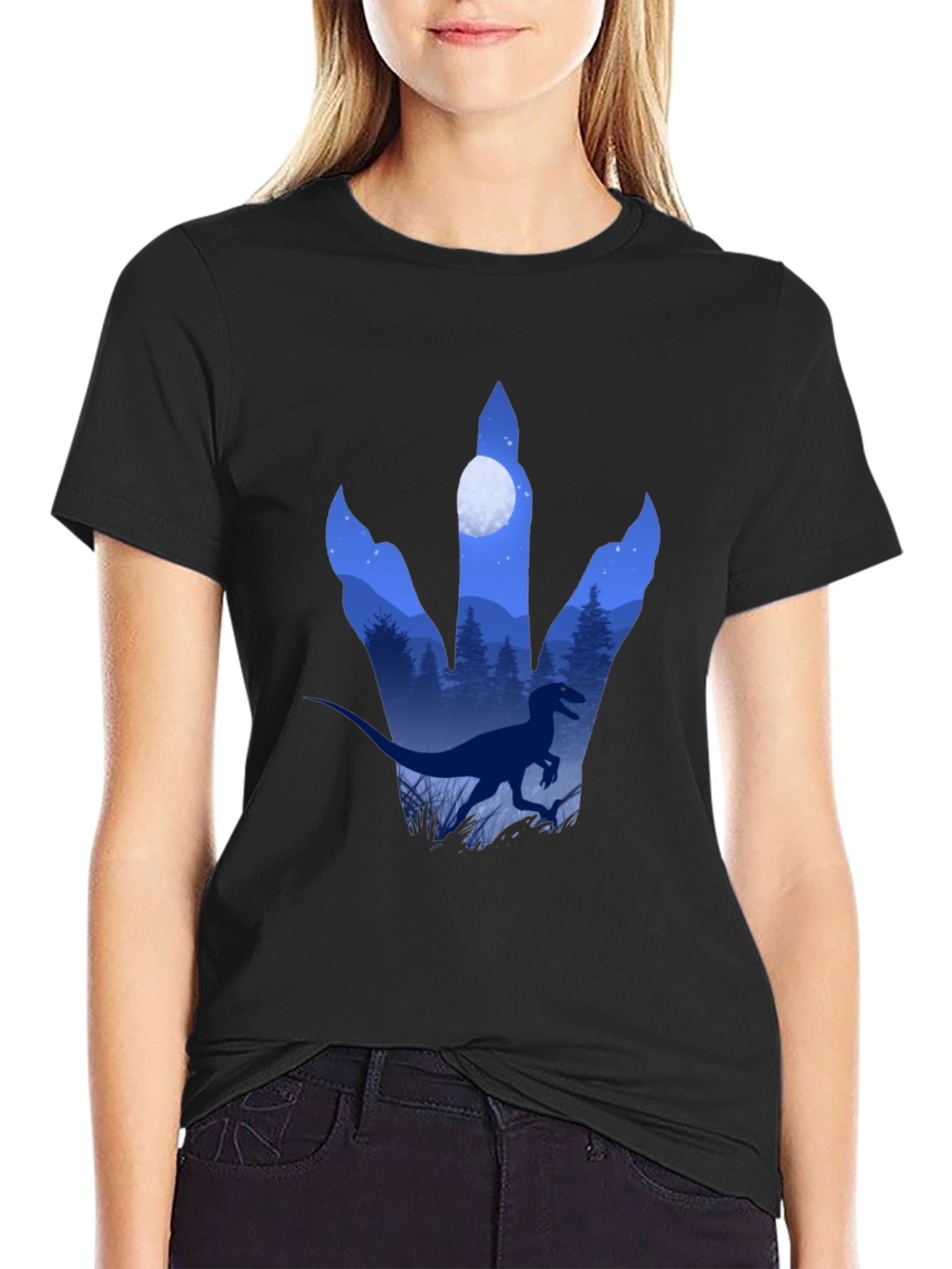 Dinosaur Footprint Graphic T-Shirt