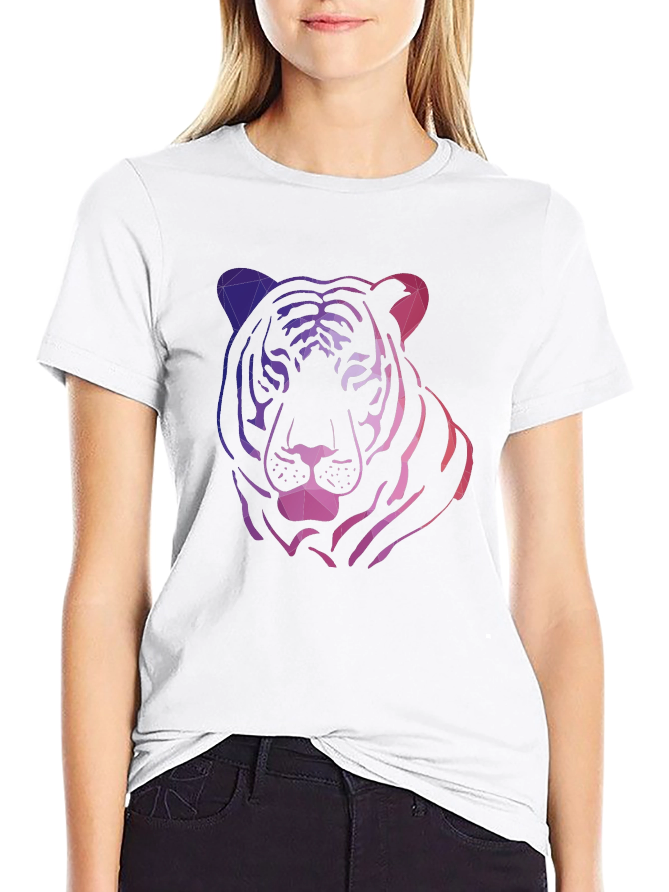 Geometric Tiger Graphic Tee - Cool & Modern Design