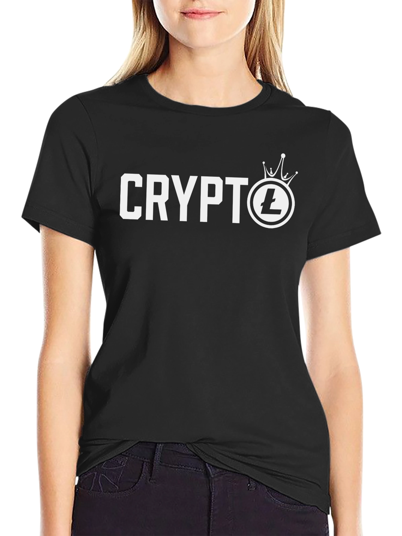 Crypto King T-Shirt - Black Cotton Blend Tee