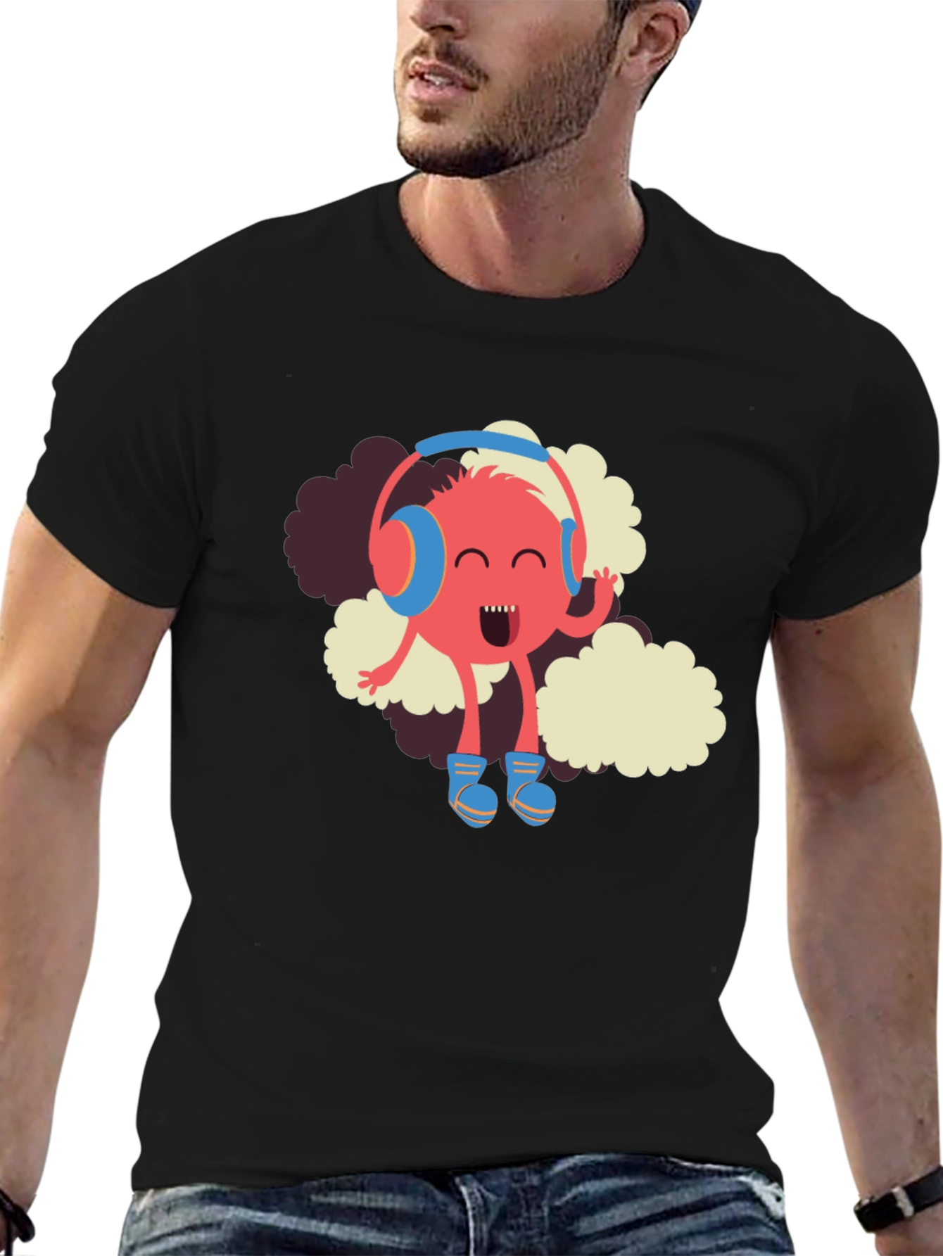 Funky Beats T-Shirt - Music Loving Monster Tee