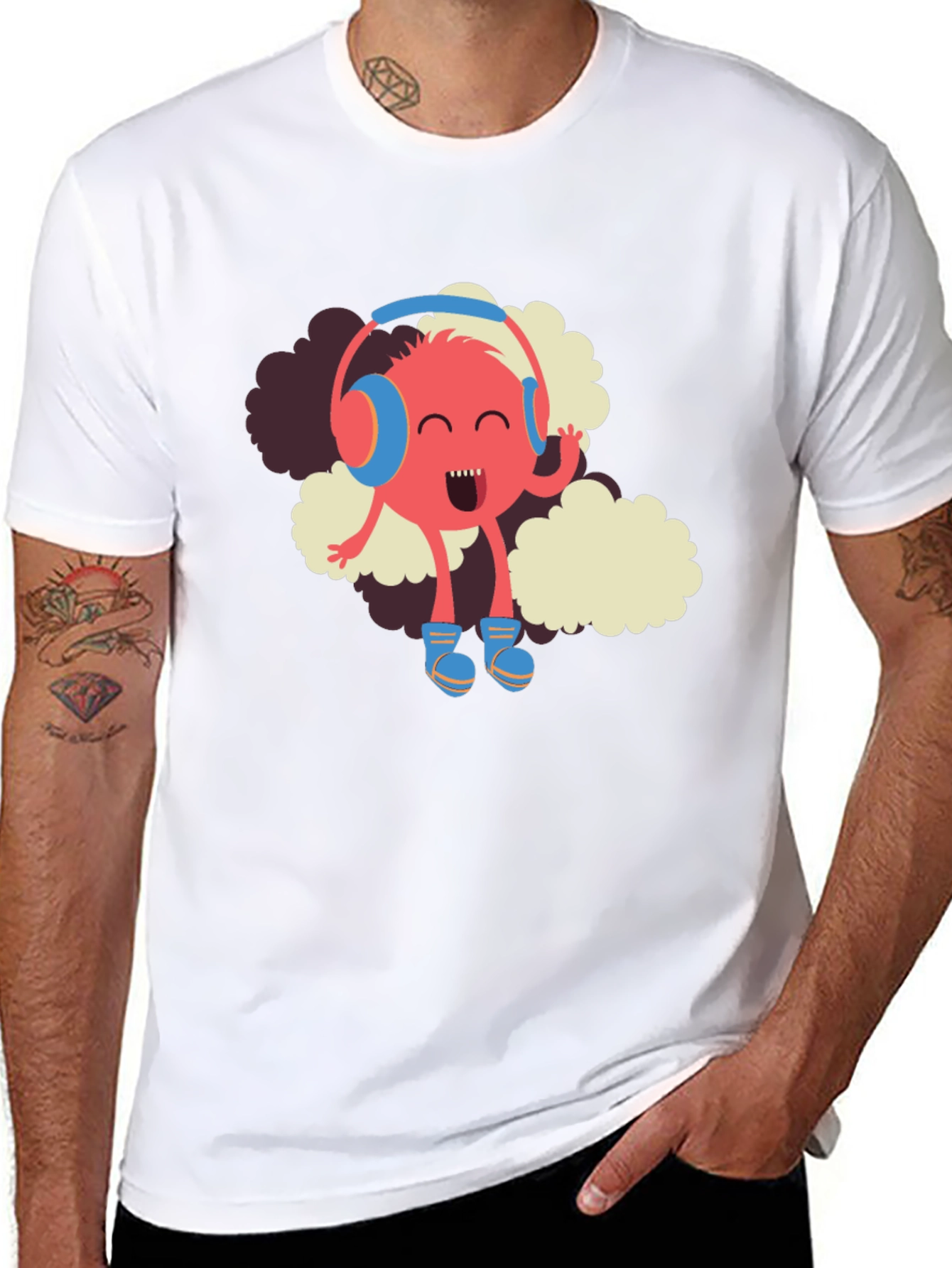 Funky Beats T-Shirt - Music Loving Monster Tee