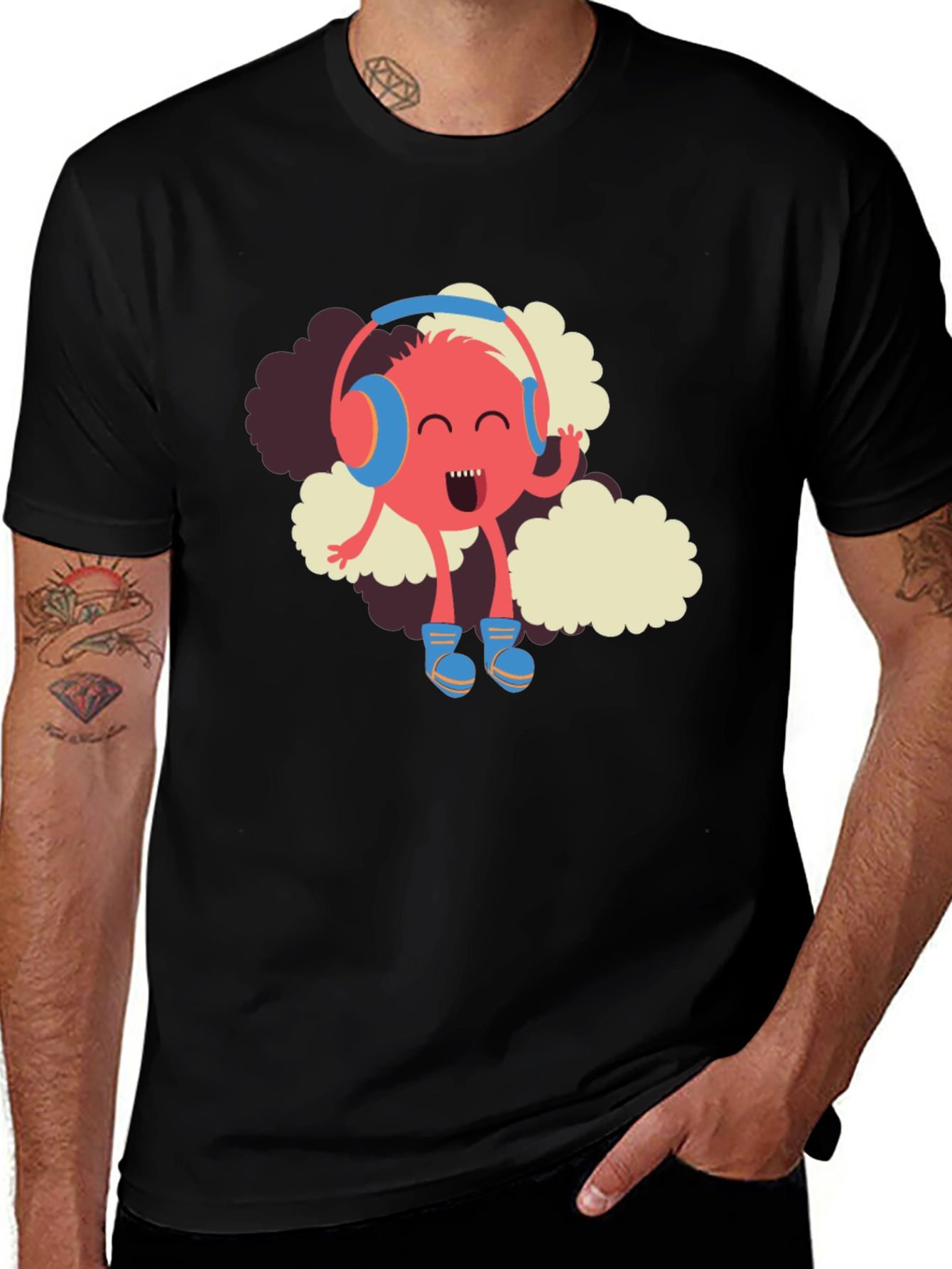 Funky Beats T-Shirt - Music Loving Monster Tee