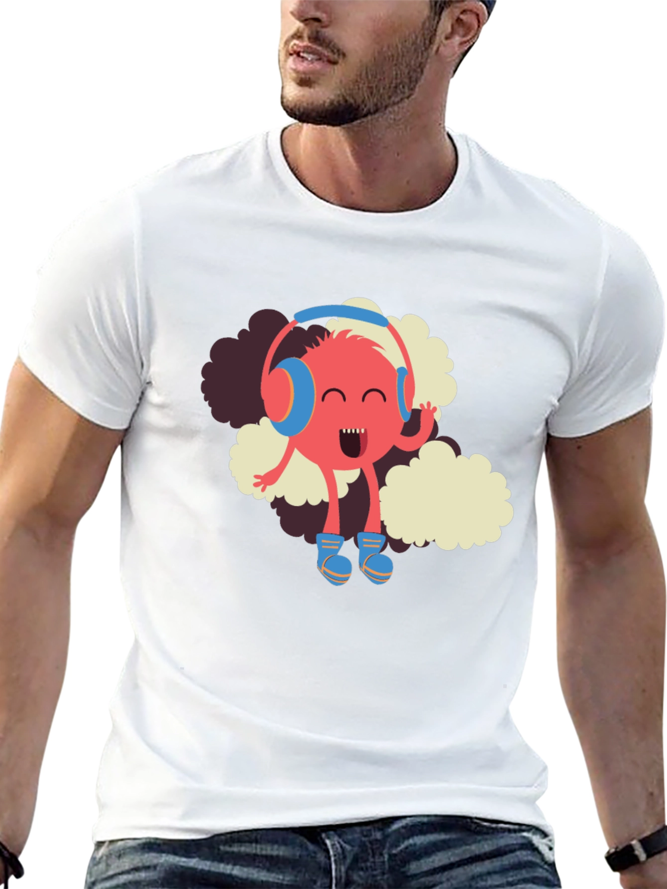 Funky Beats T-Shirt - Music Loving Monster Tee