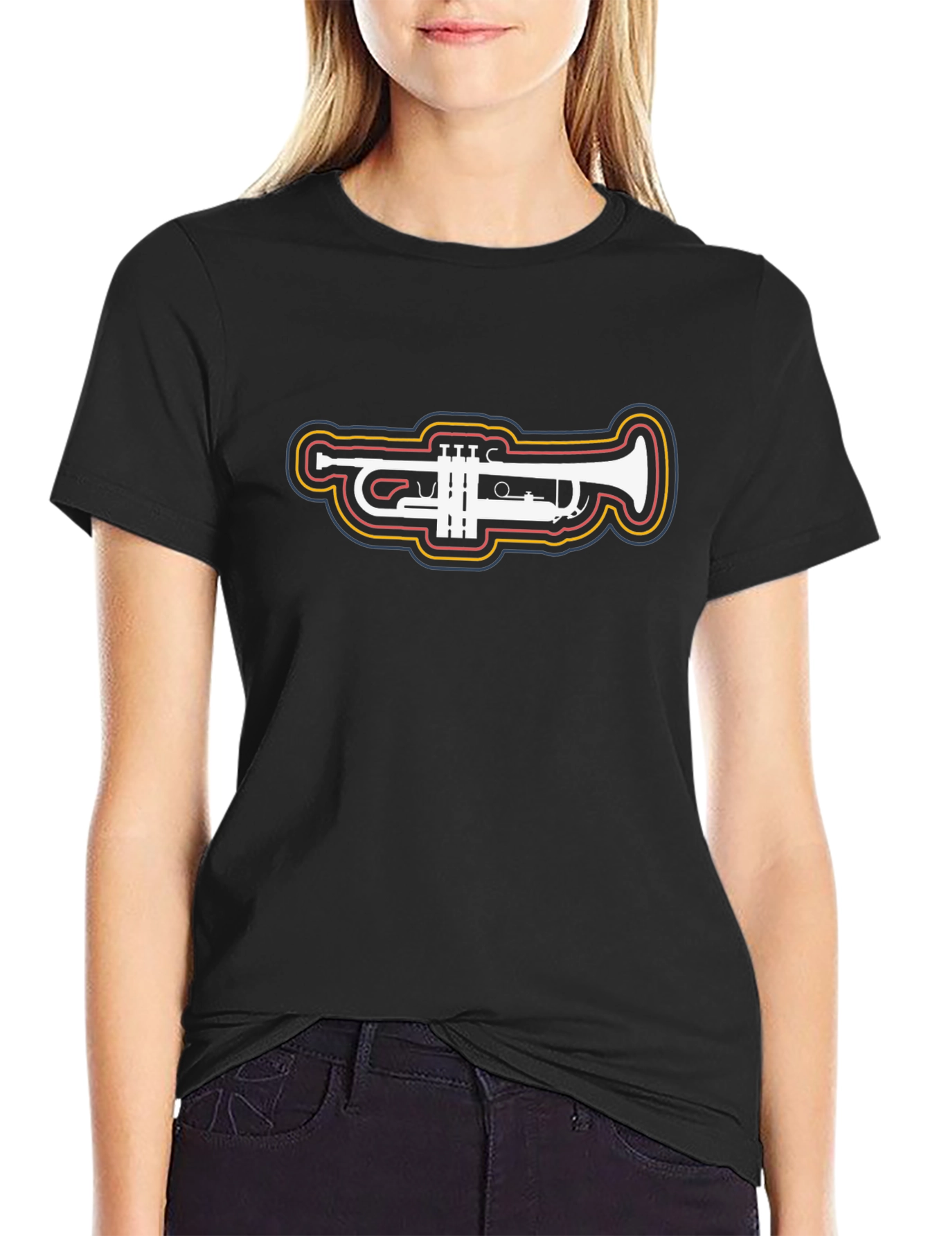 Trumpet Graphic Tee - Stylish Musical Instrument Shirt
