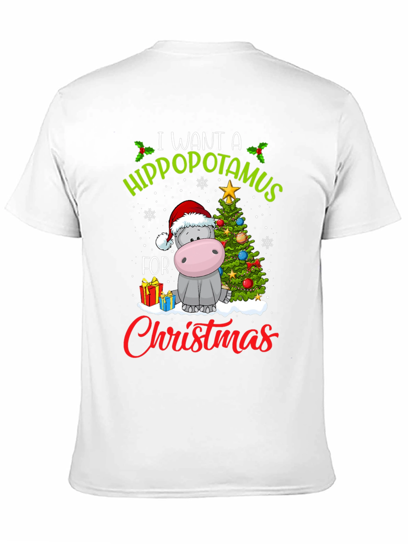 Hippo Christmas T-Shirt