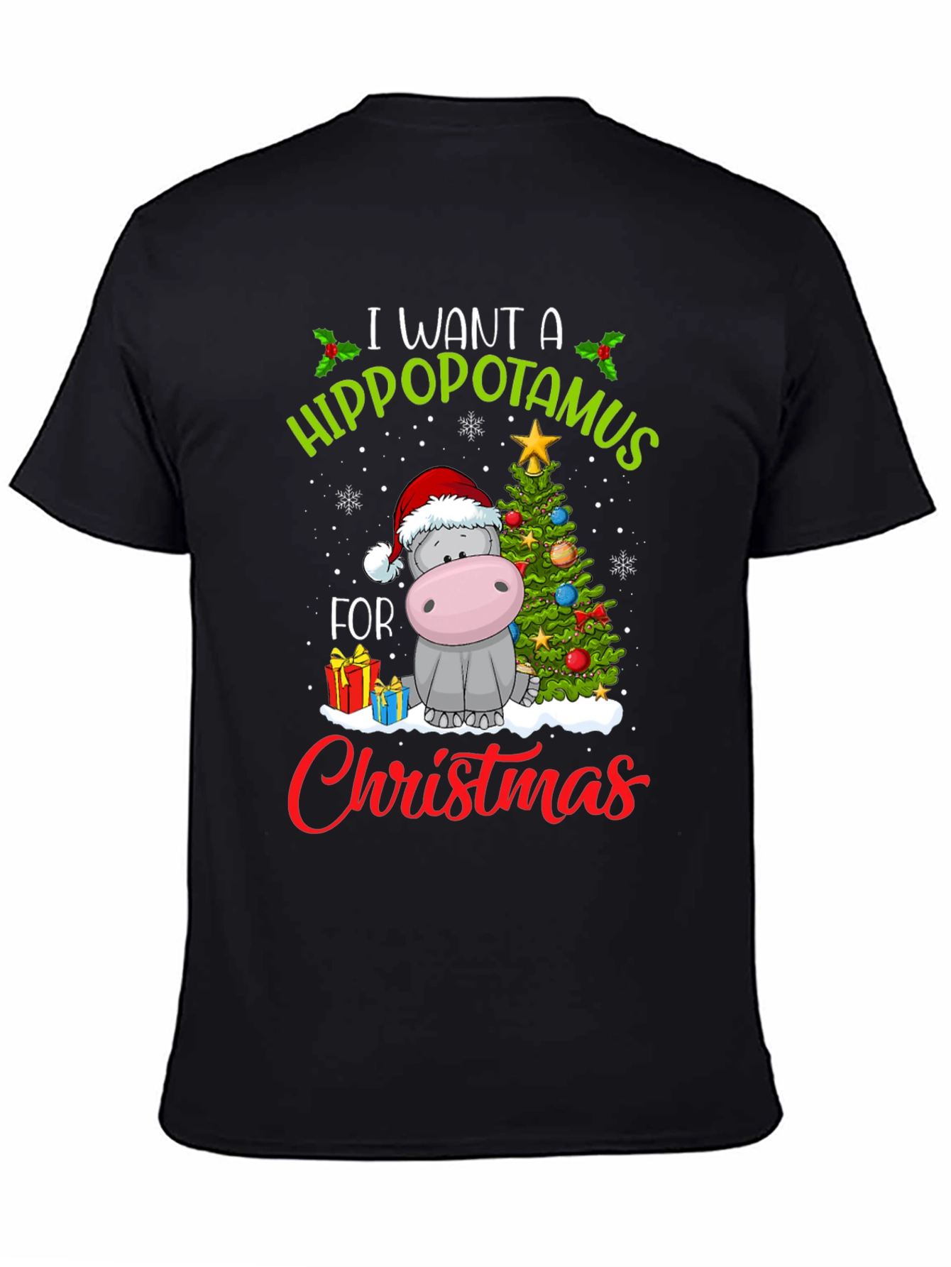 Hippo Christmas T-Shirt
