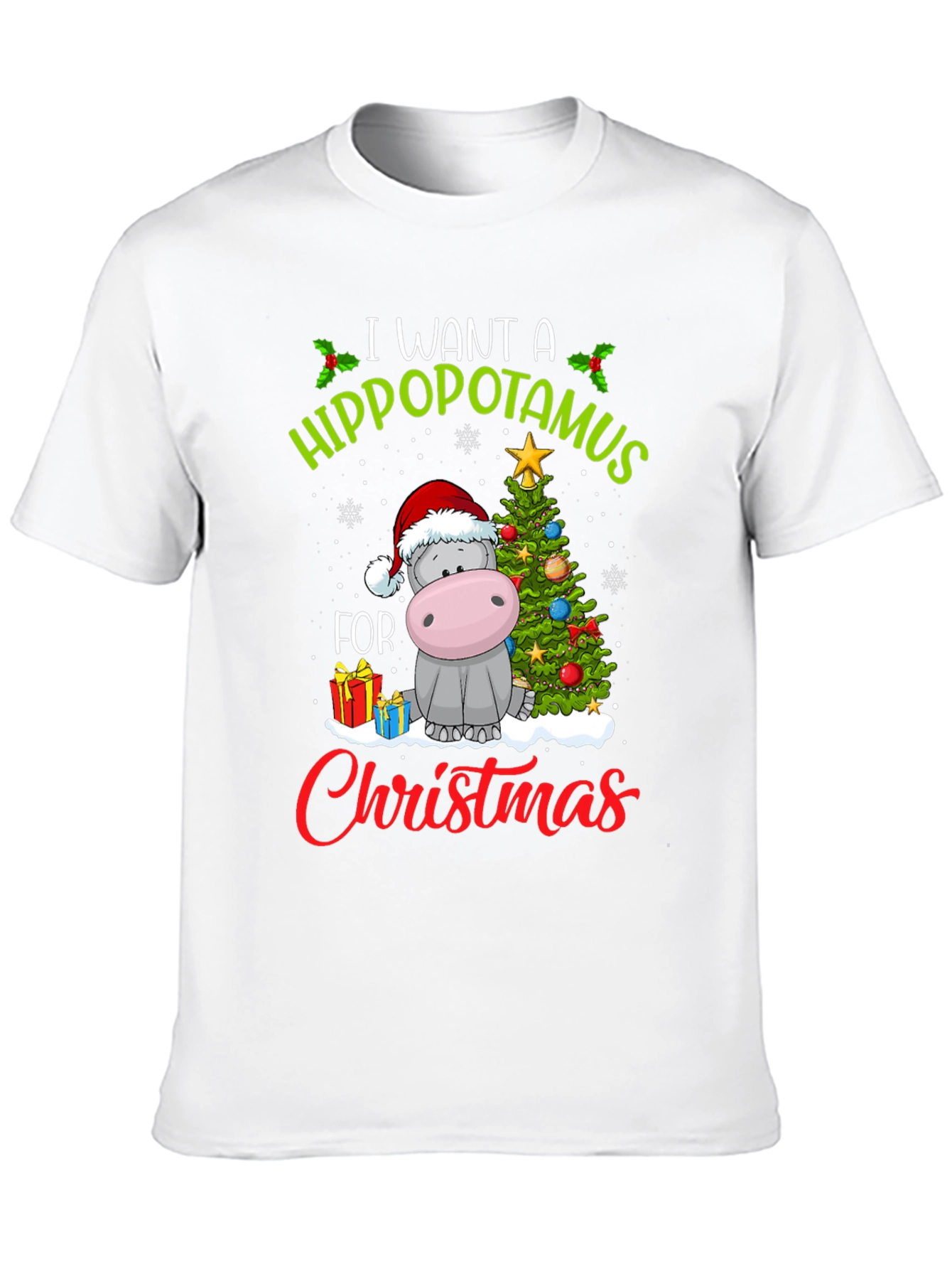 Hippo Christmas T-Shirt