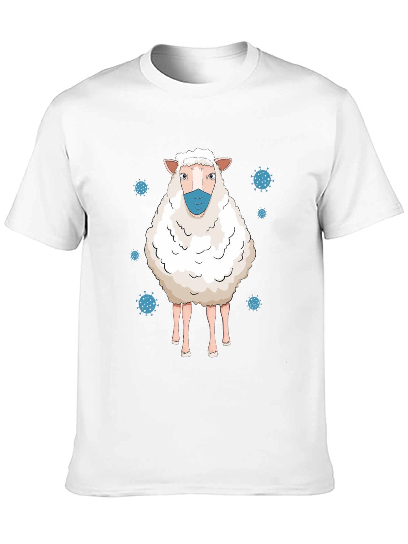 Masked Sheep Graphic Tee - Black Cotton