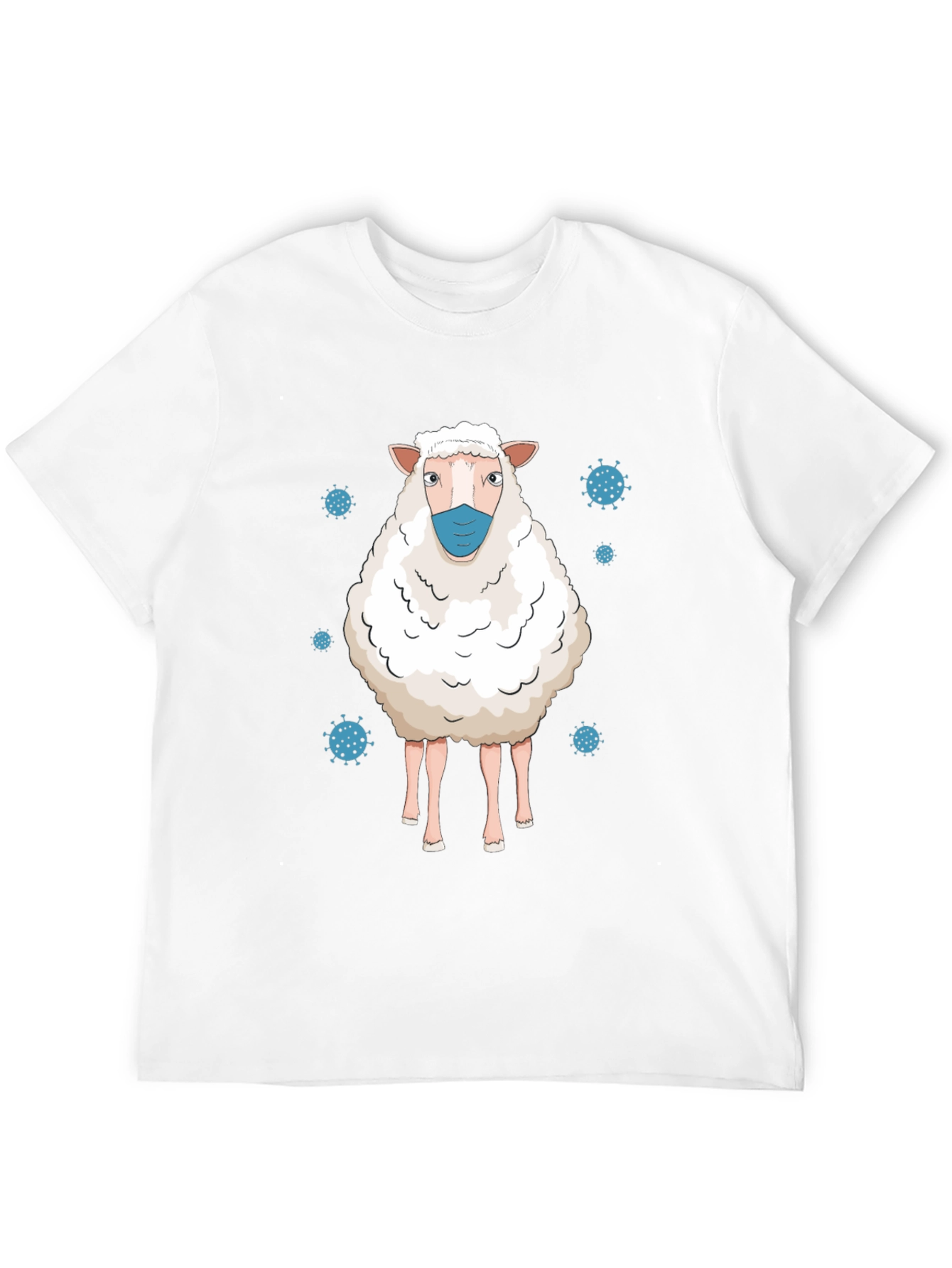 Masked Sheep Graphic Tee - Black Cotton