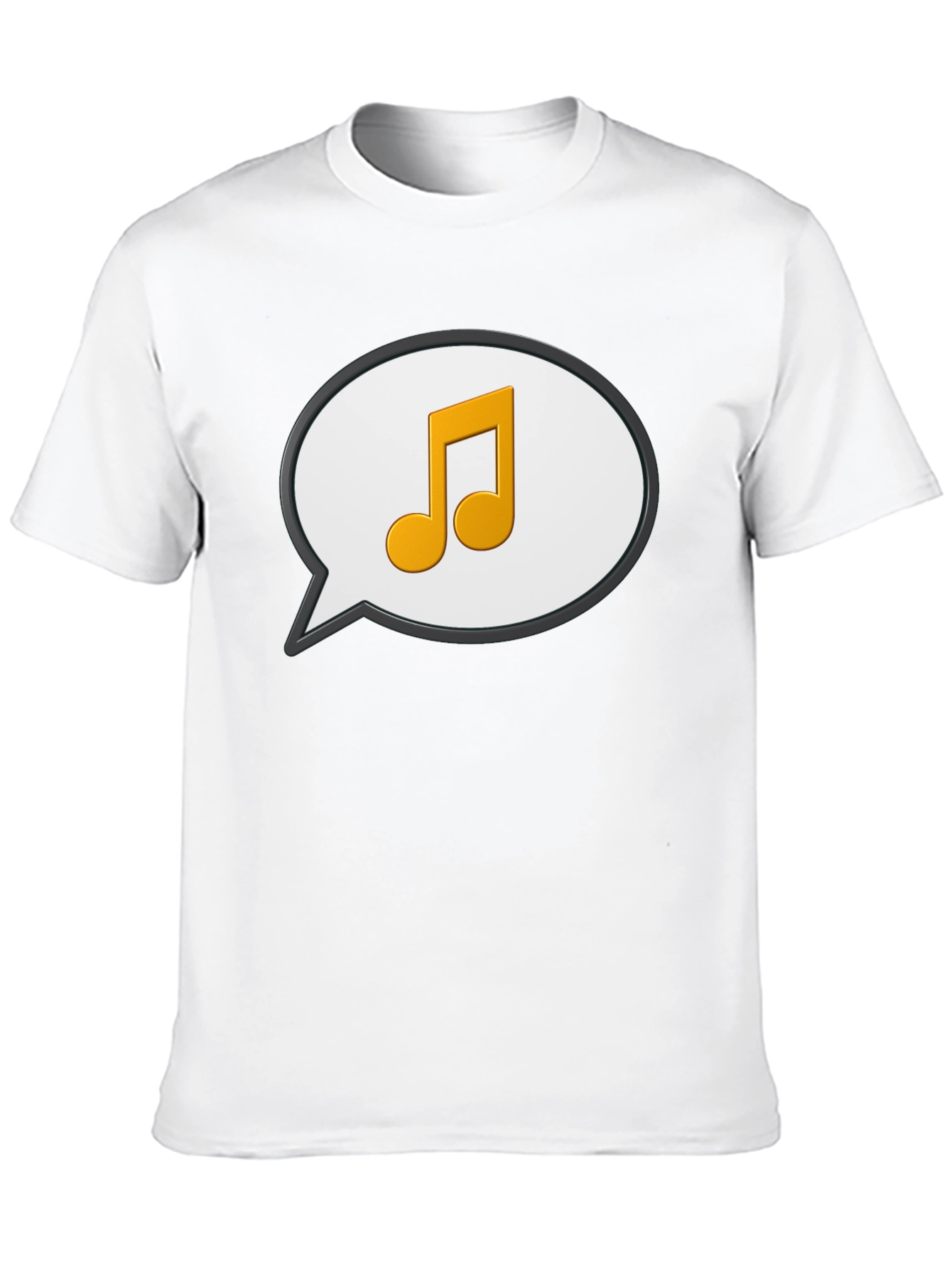 Musical Note Speech Bubble Black T-Shirt