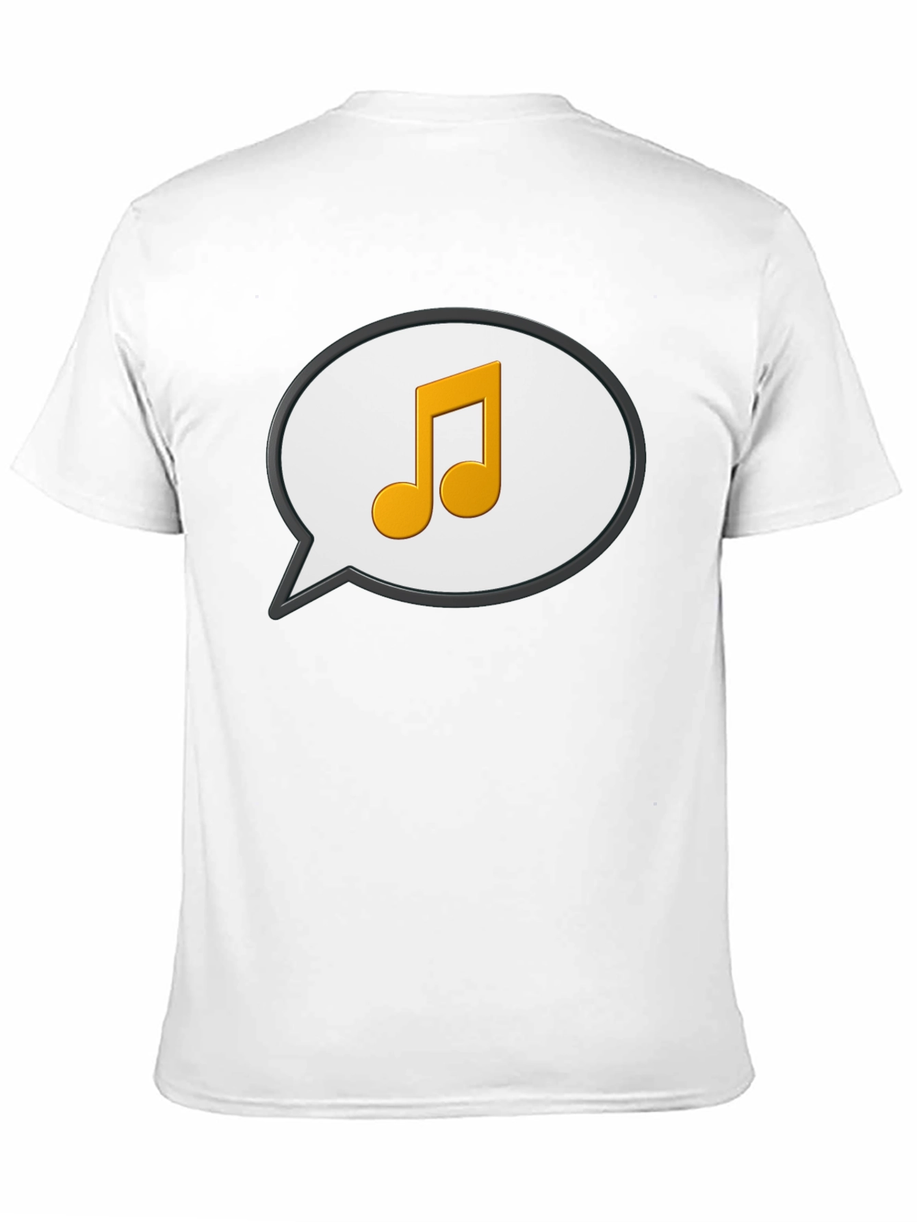 Musical Note Speech Bubble Black T-Shirt