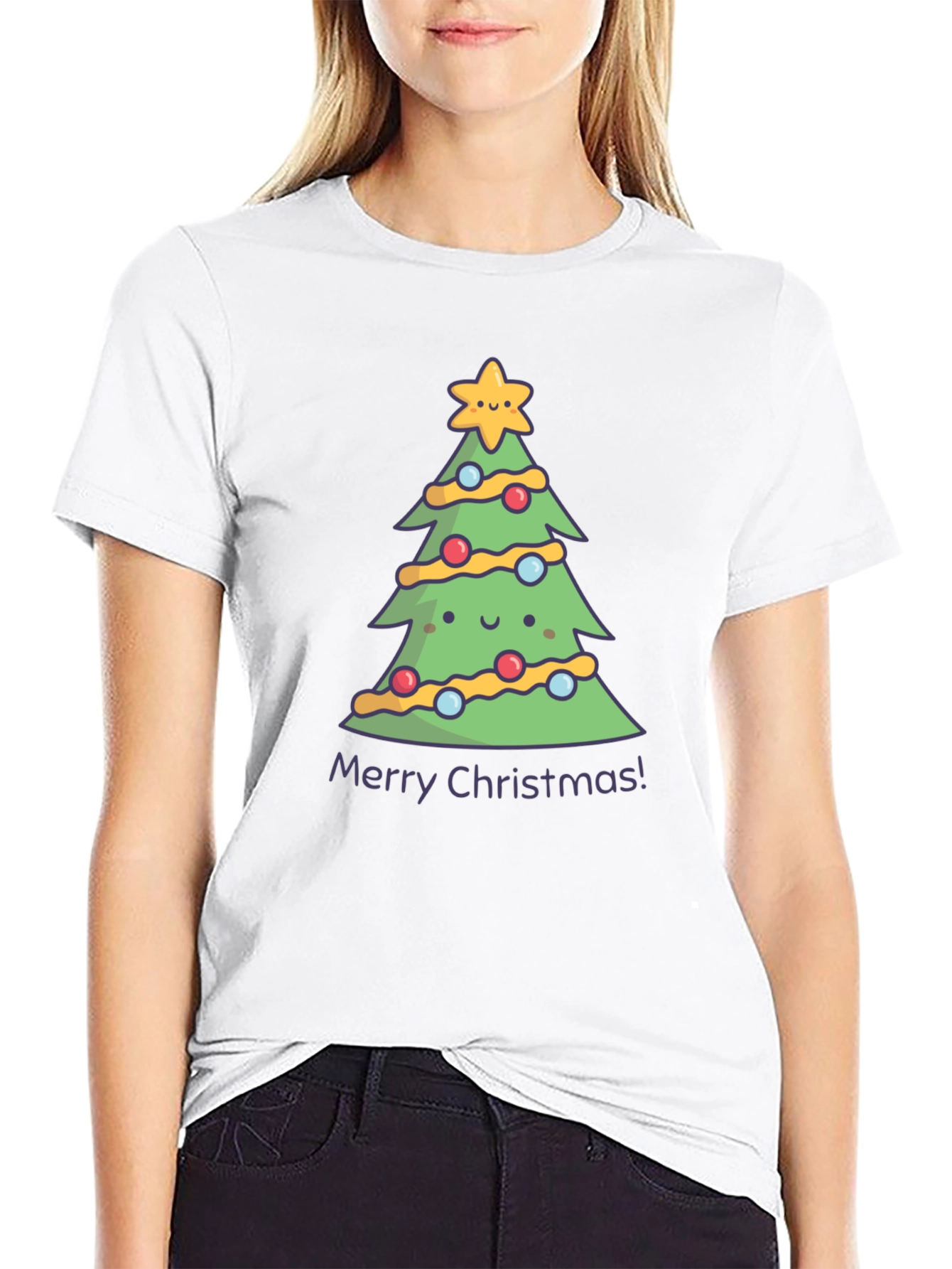 Cute Christmas Tree Graphic Tee