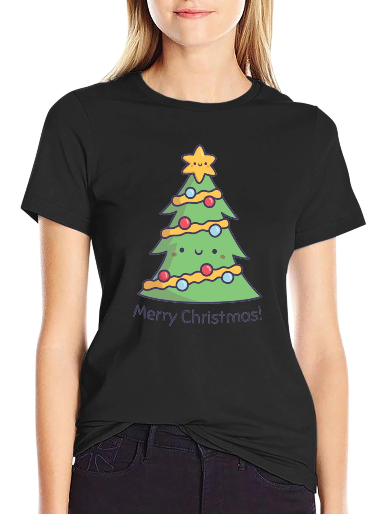 Cute Christmas Tree Graphic Tee