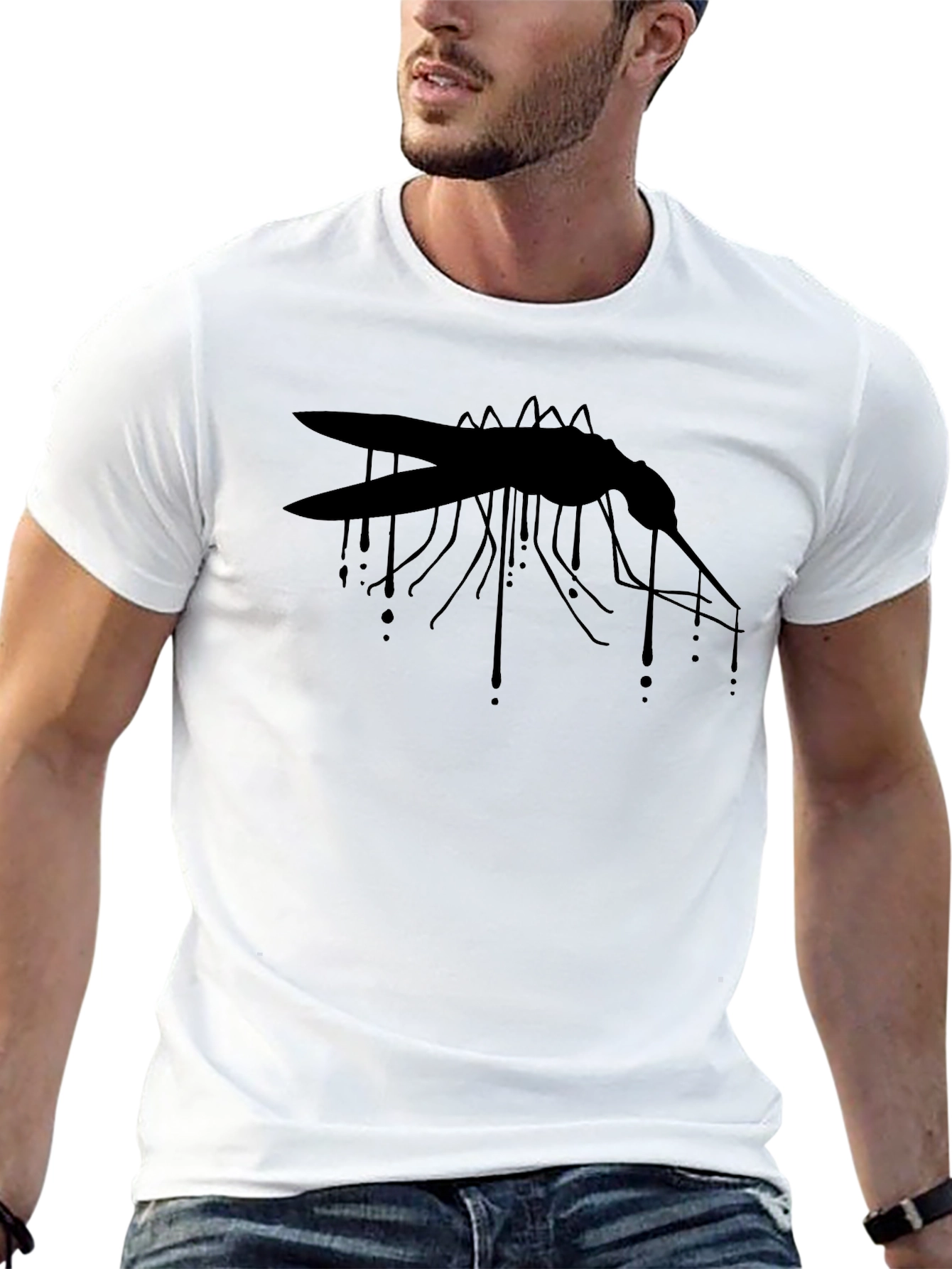 Mens Black Mosquito Graphic Tee