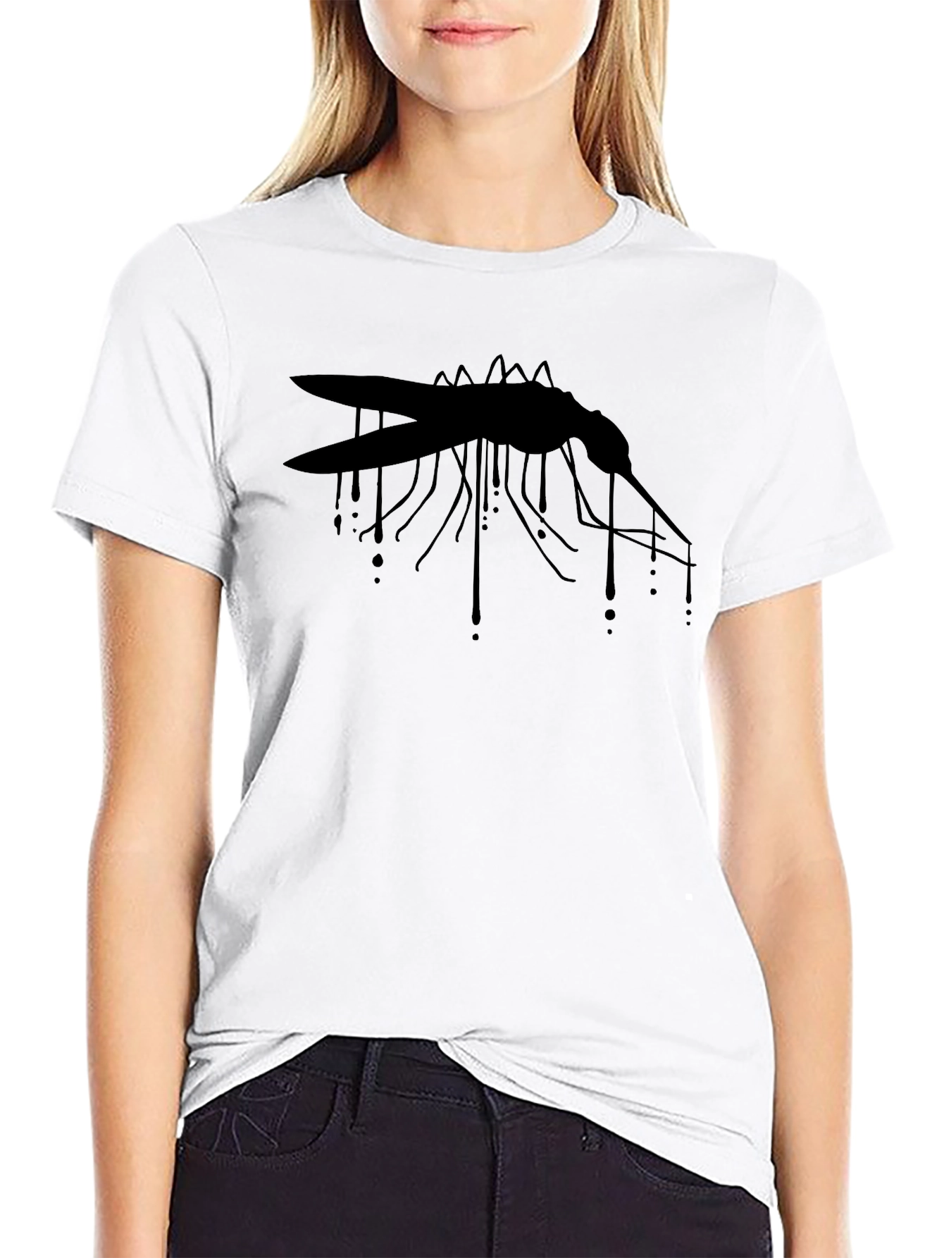 Mens Black Mosquito Graphic Tee