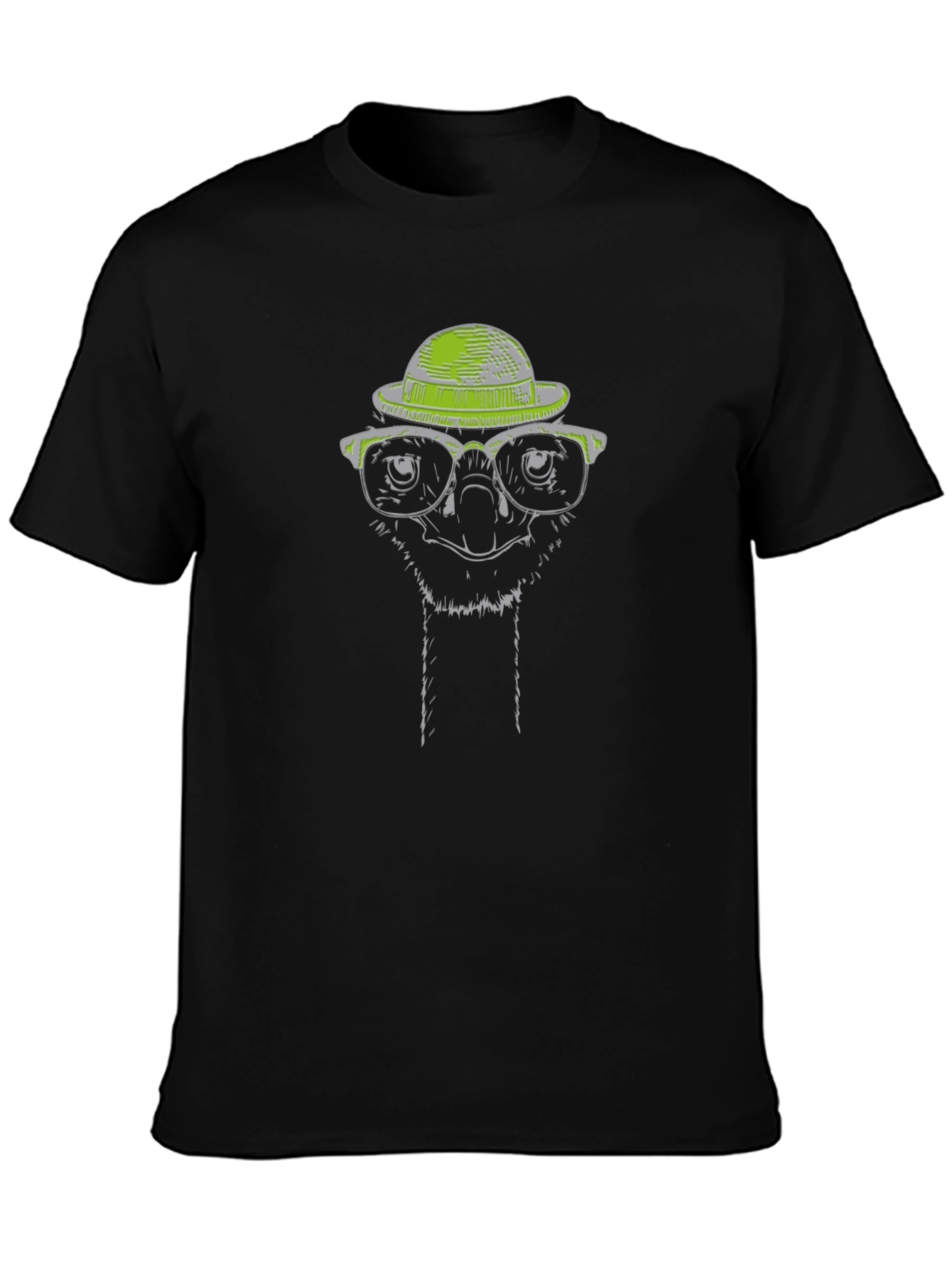 Cool Ostrich Graphic Tee - Quirky Animal Print