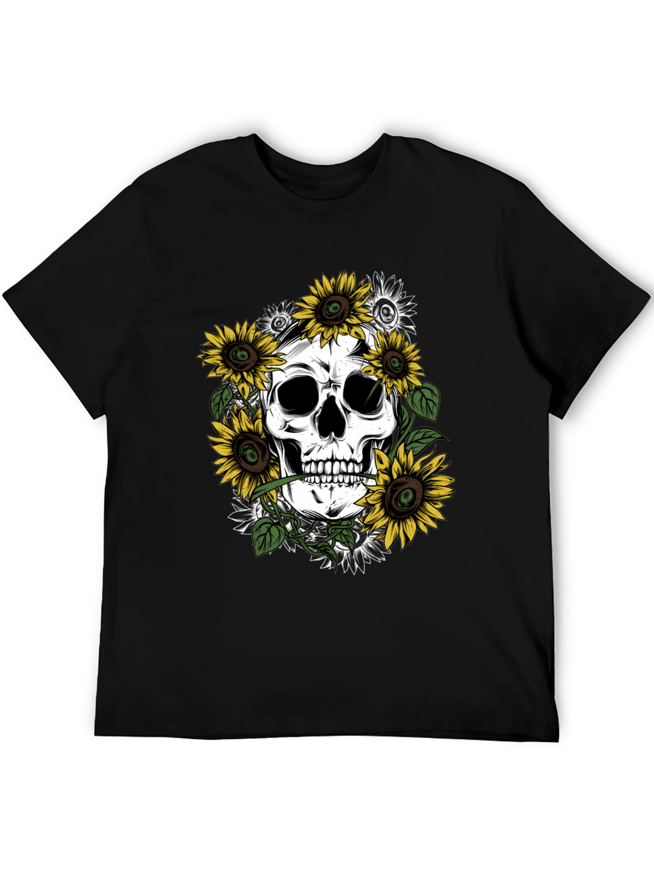 Sunflower Skull Graphic Tee