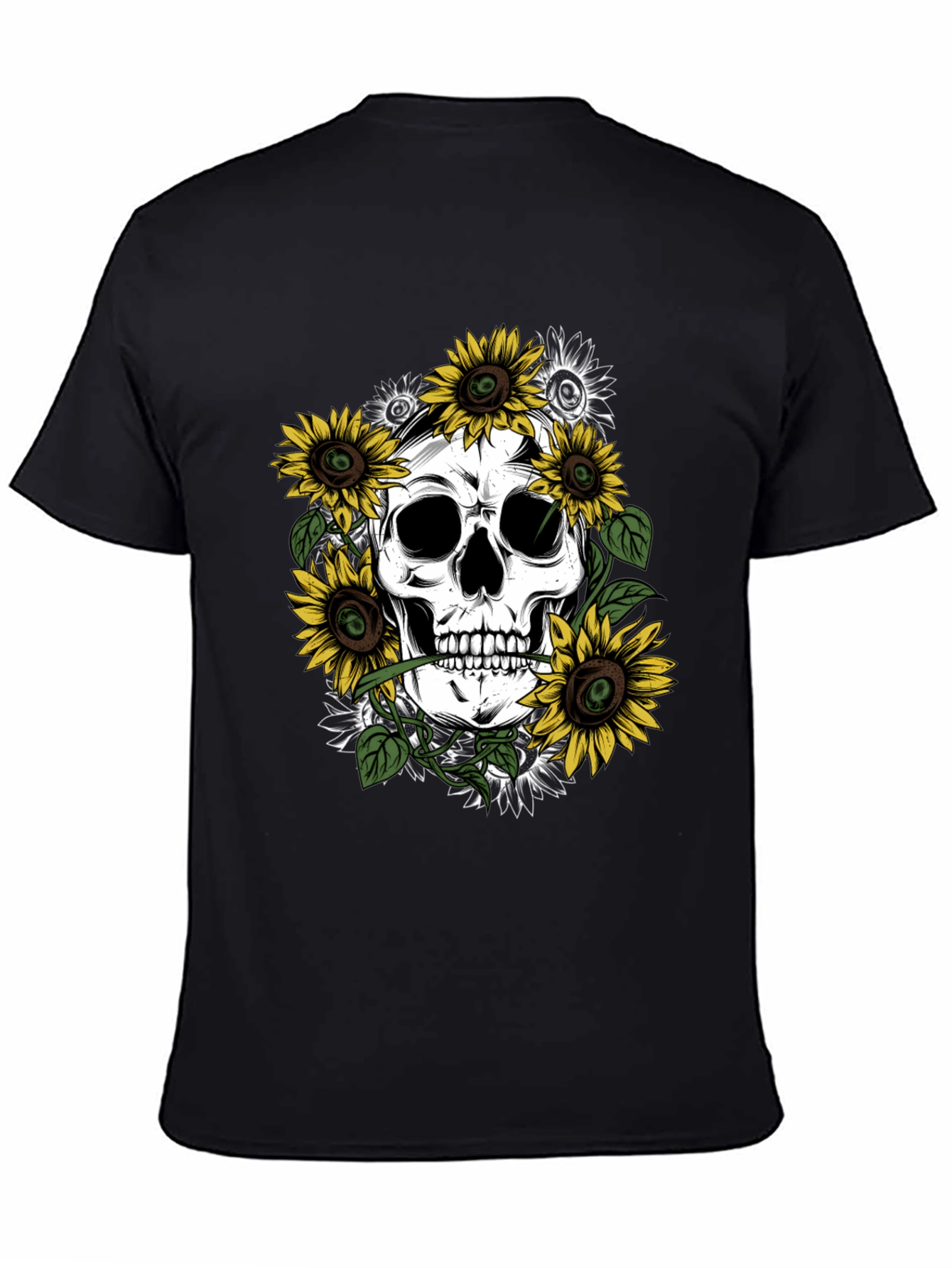 Sunflower Skull Graphic Tee