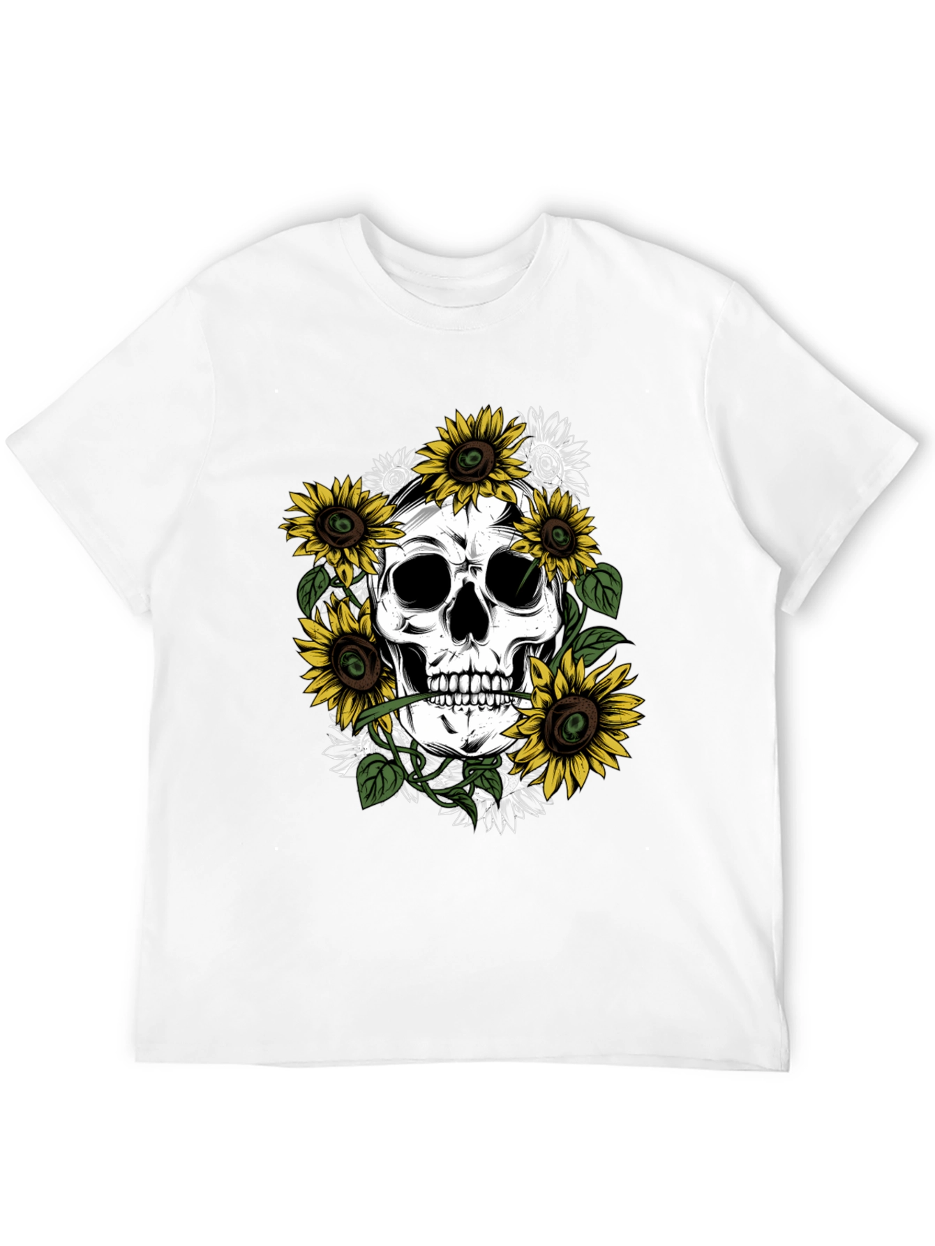 Sunflower Skull Graphic Tee
