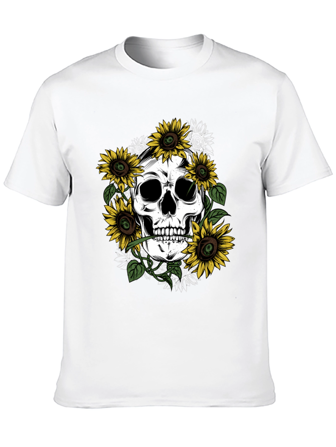 Sunflower Skull Graphic Tee