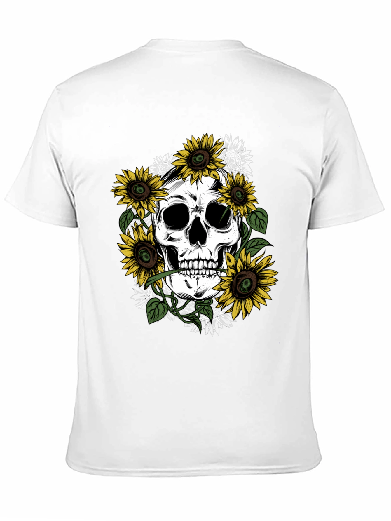 Sunflower Skull Graphic Tee