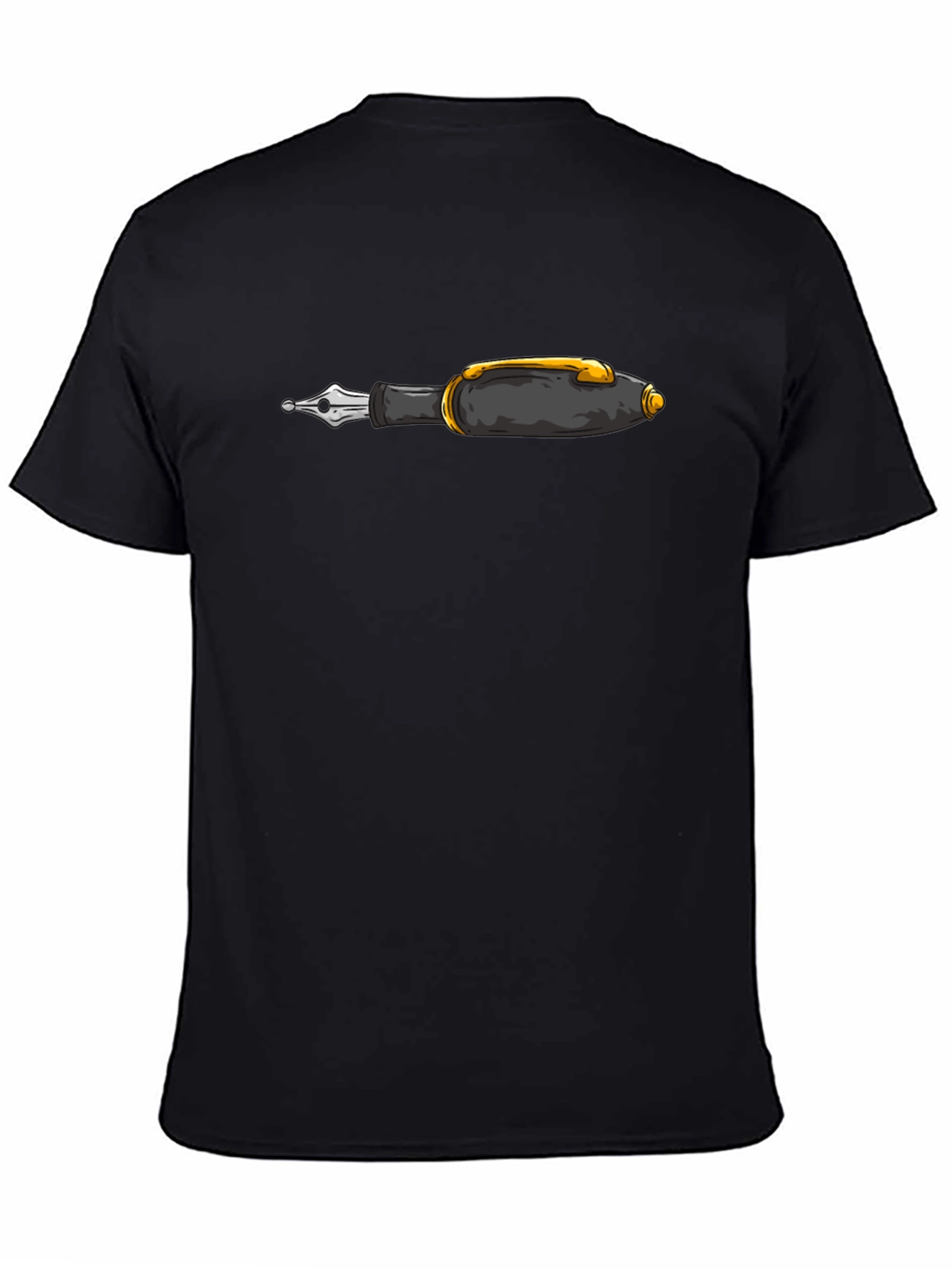 Fountain Pen Graphic Black T-Shirt