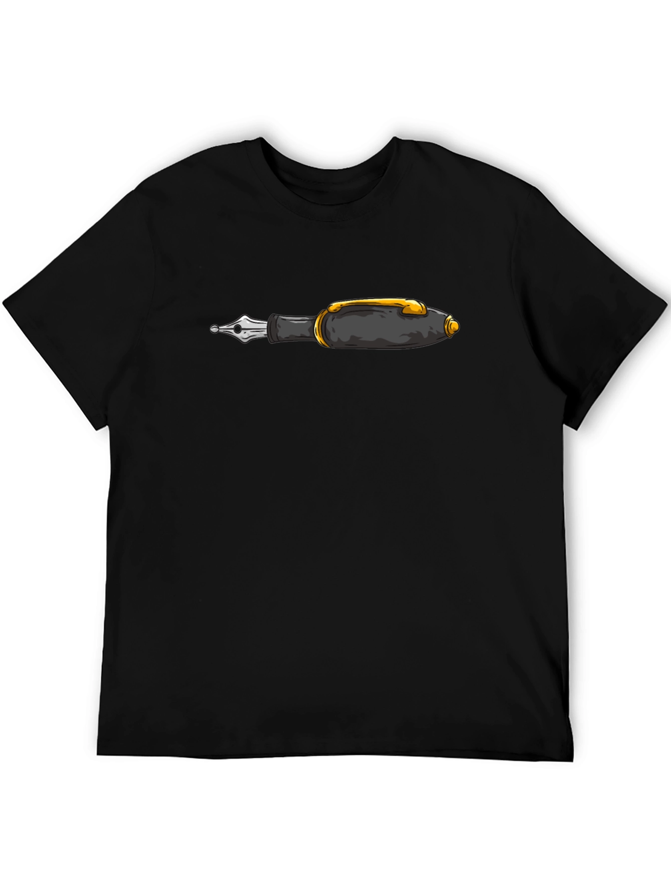Fountain Pen Graphic Black T-Shirt