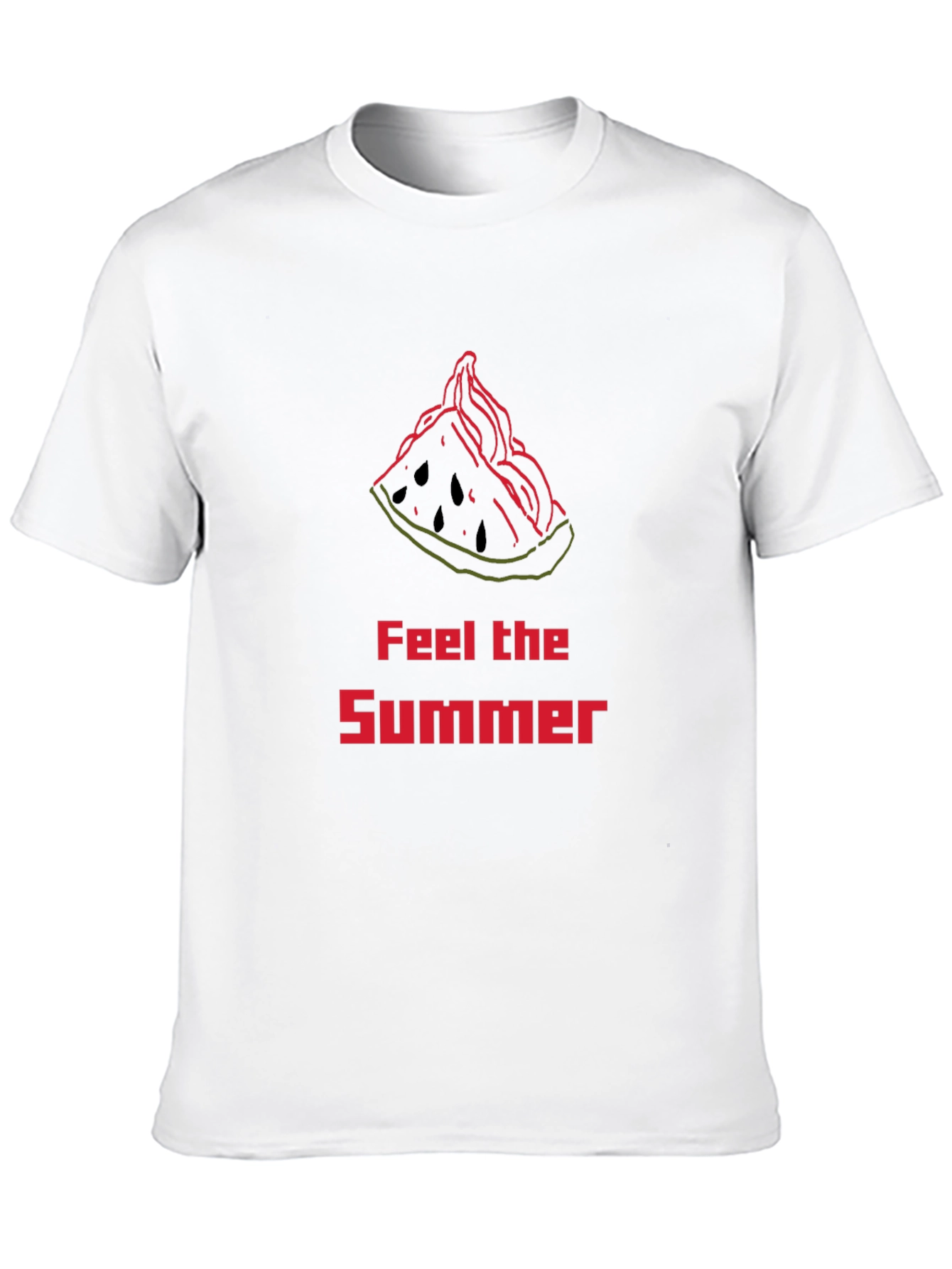 Feel The Summer T-Shirt - Watermelon Slice Design