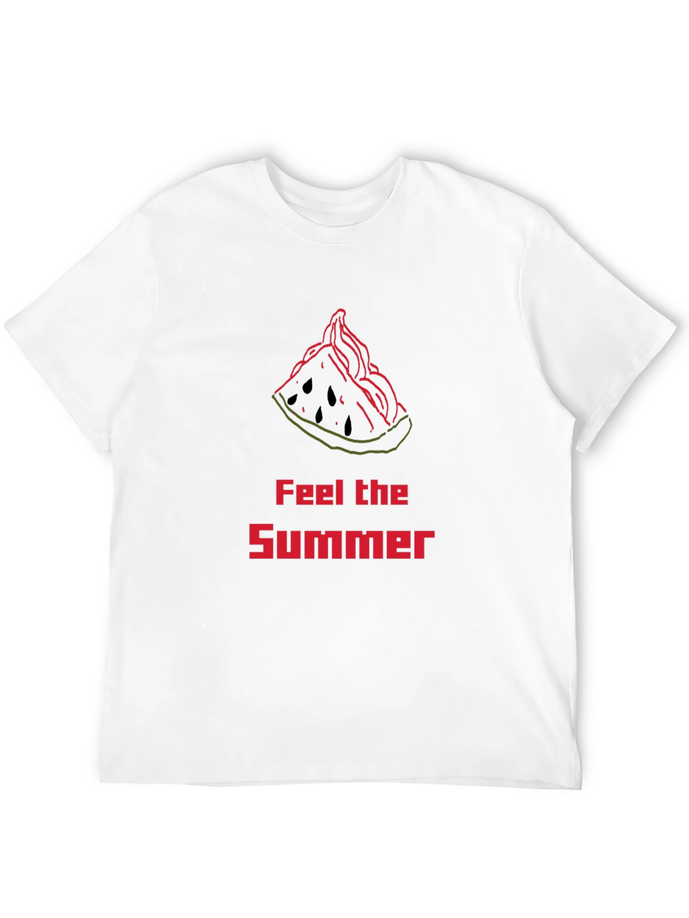 Feel The Summer T-Shirt - Watermelon Slice Design