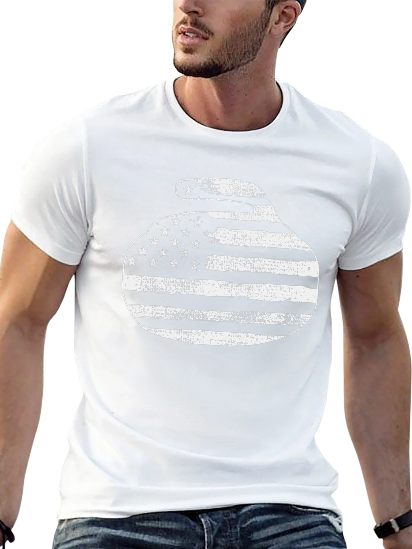 USA Curling Rock T-Shirt
