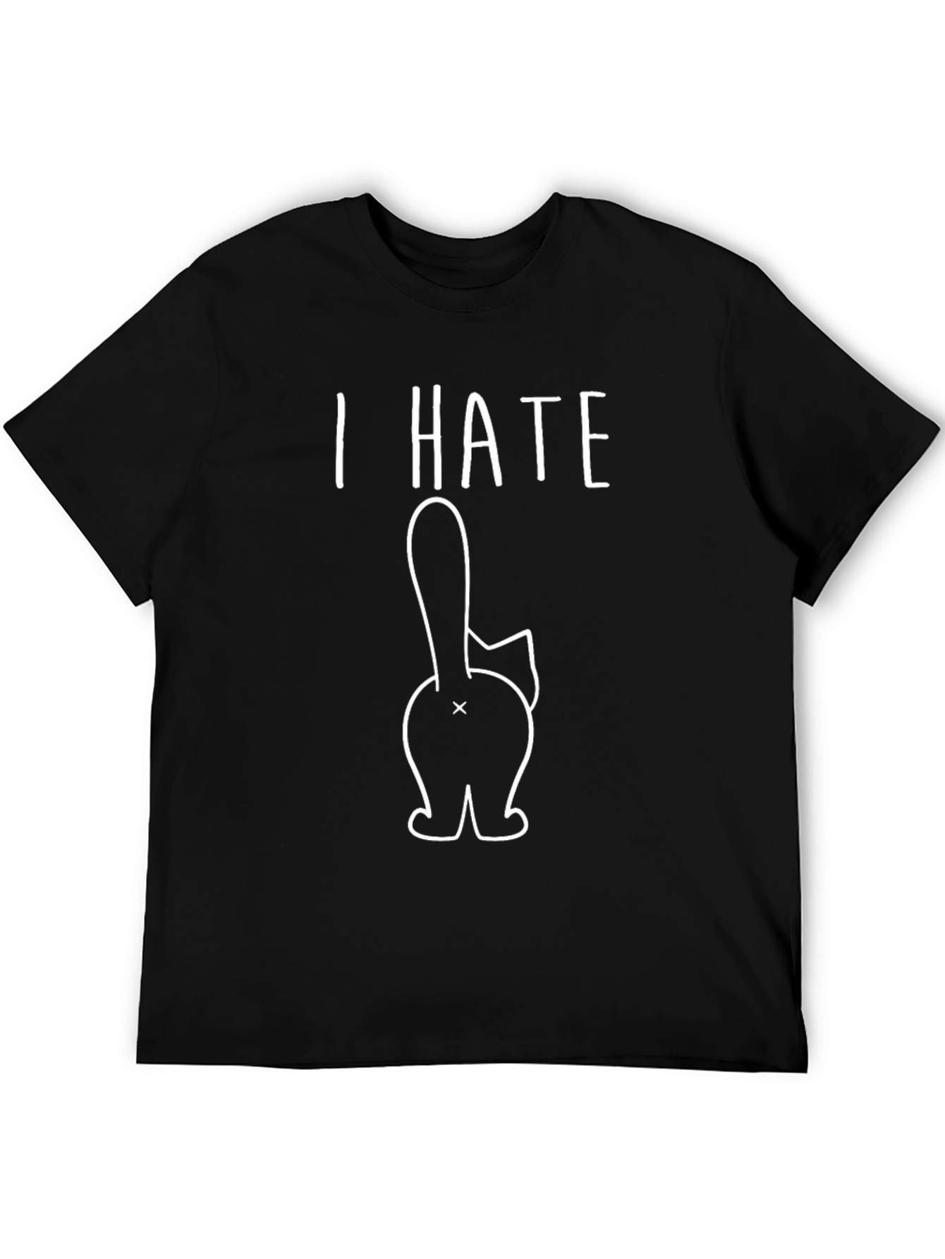 I Hate Cat Butts Black Graphic Tee